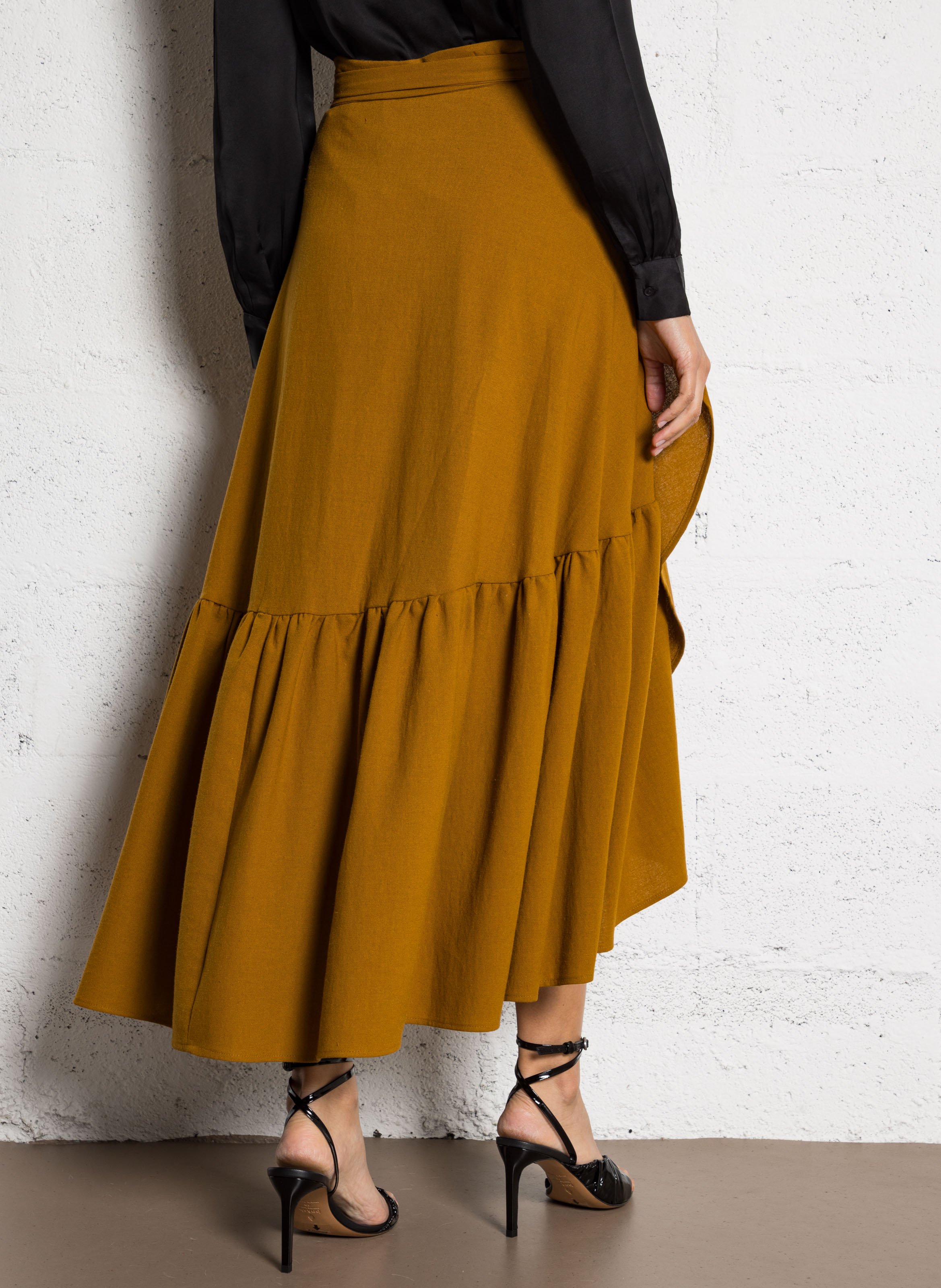 Long linen skirt SOPHIE+LUCIE Brown