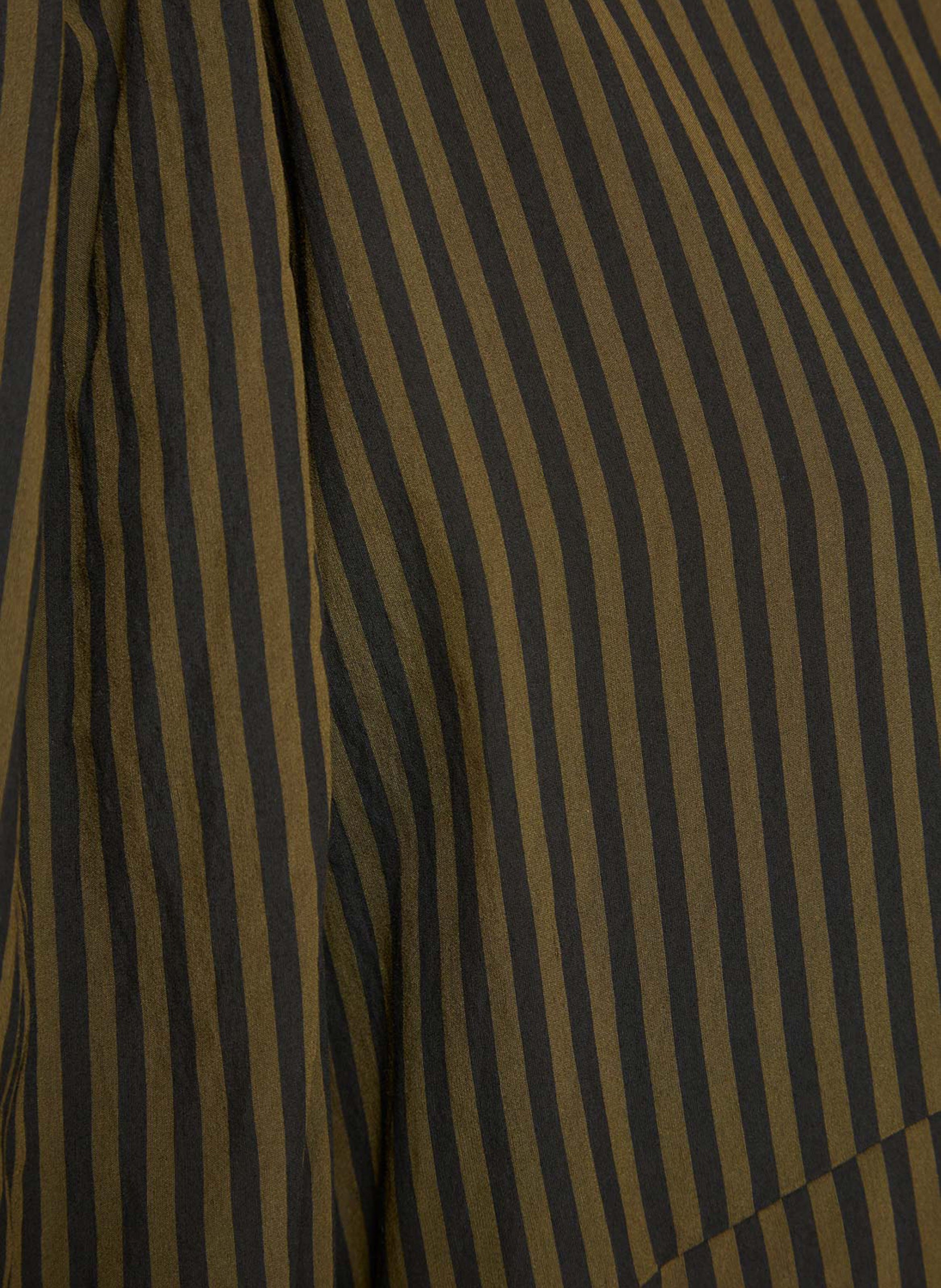 Robe midi col v à rayures ROSEANNA Vert