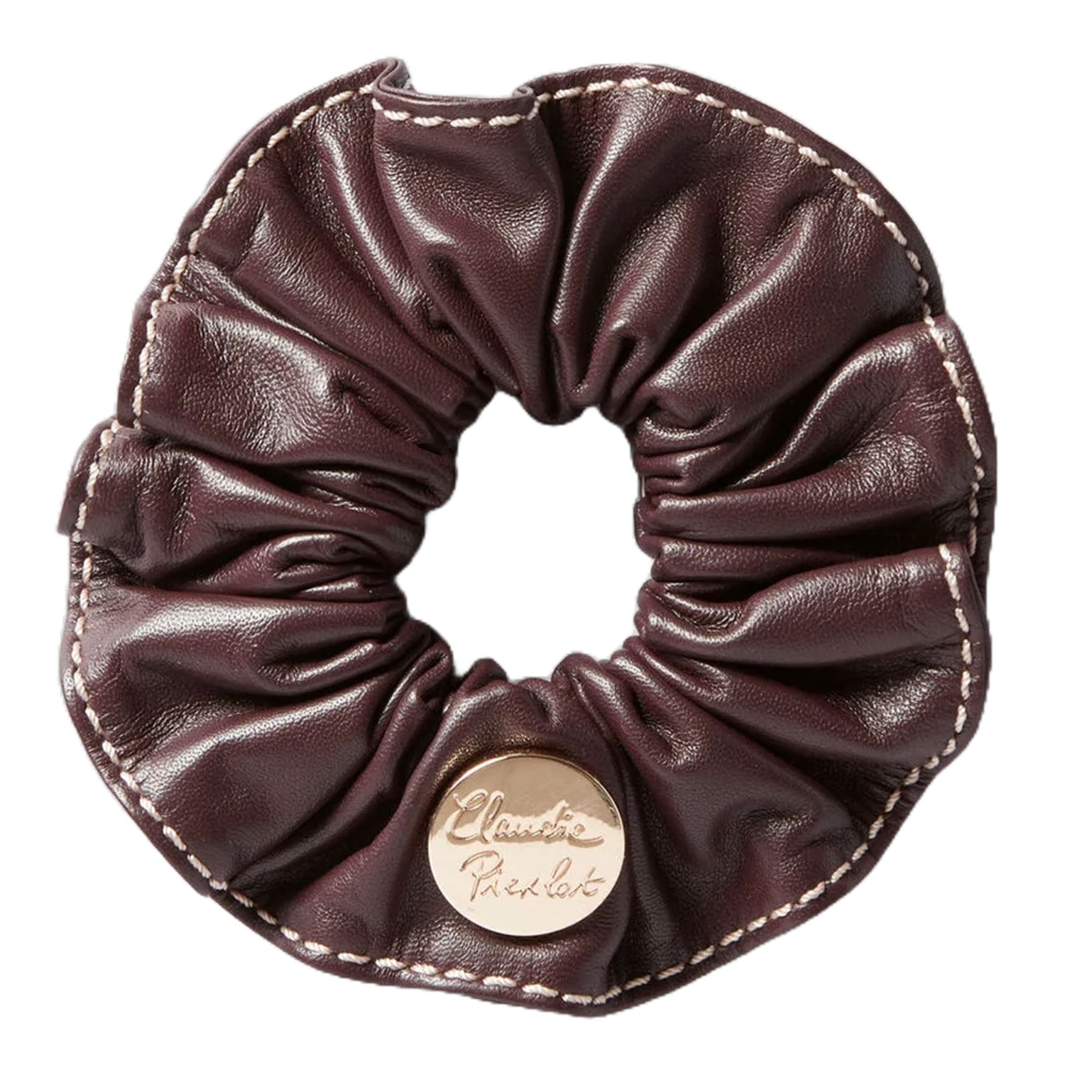 Plain leather scrunchie CLAUDIE PIERLOT Red