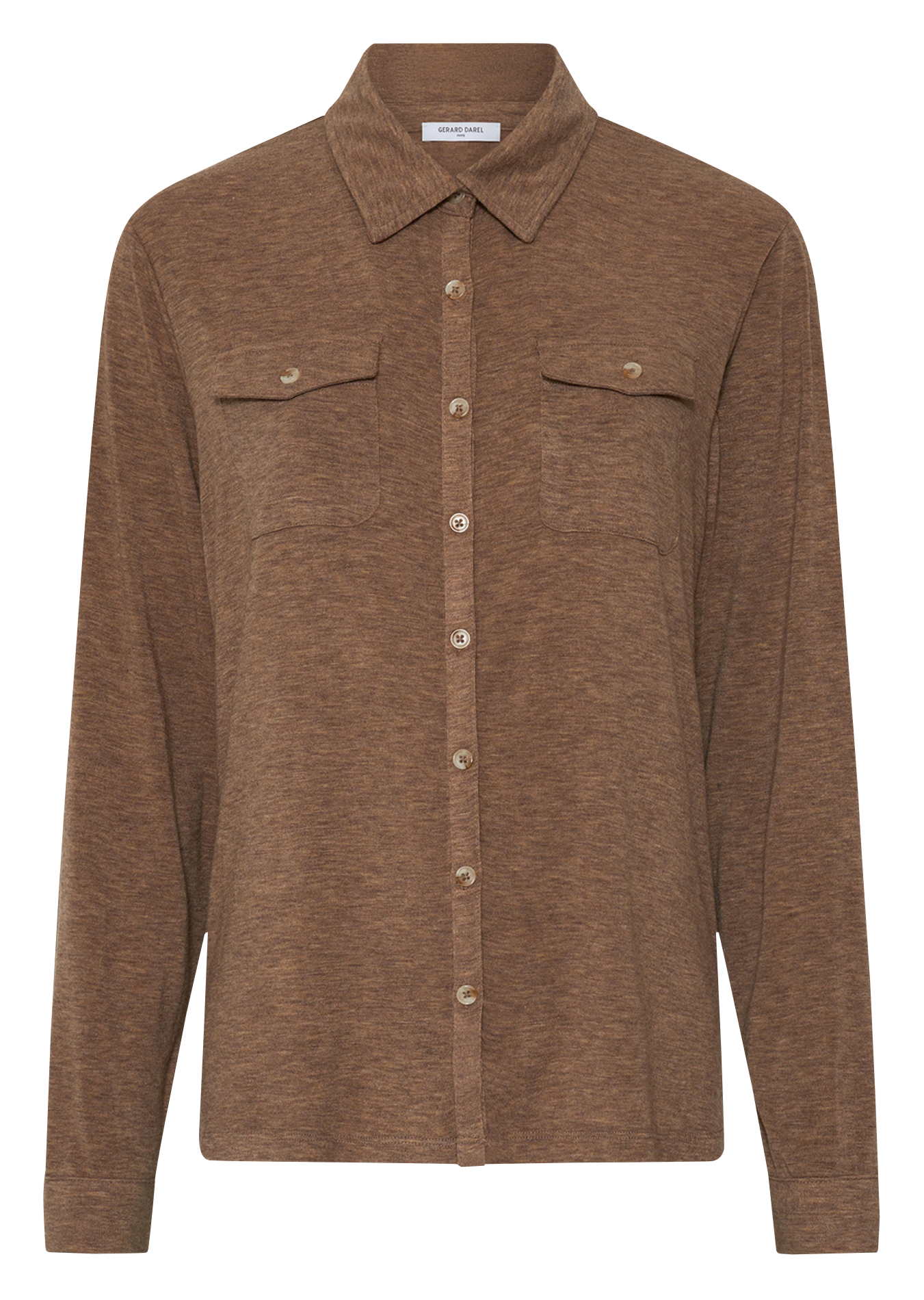 Chemise droite en jersey GERARD DAREL Marron