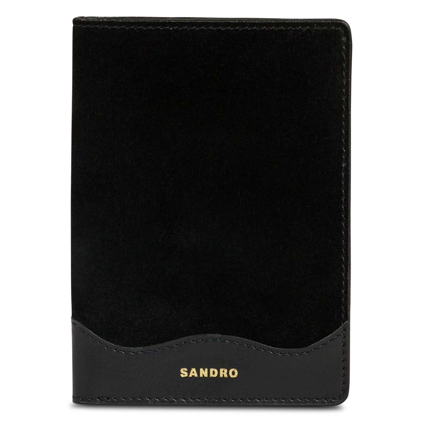 - 100% leer, - 6 kaarthoudersplitten, - 1 centrale zak, - Afmetingen: L10 x H7 cm. SANDRO Zwart