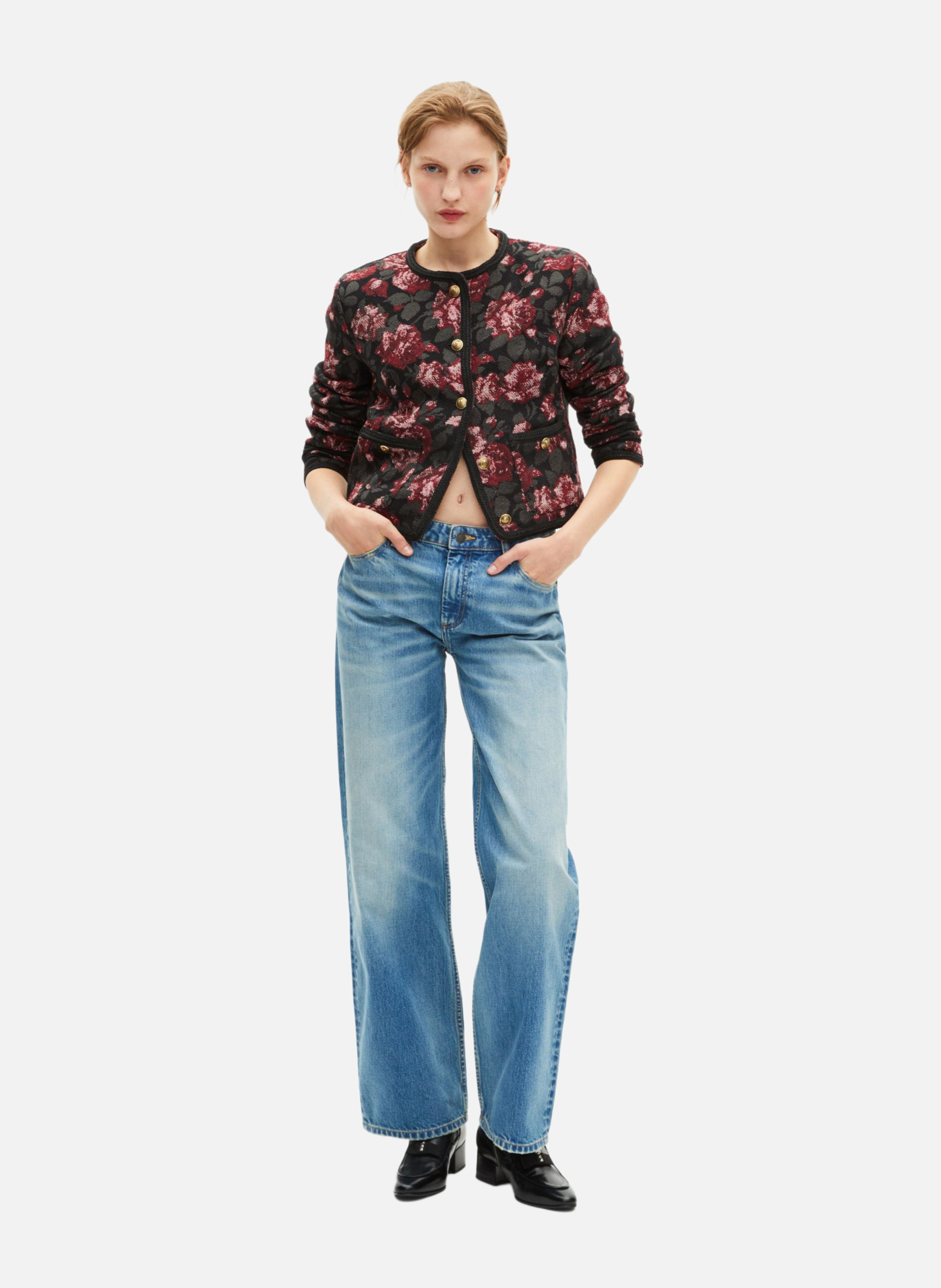 Jacquard jacket THE KOOPLES Red