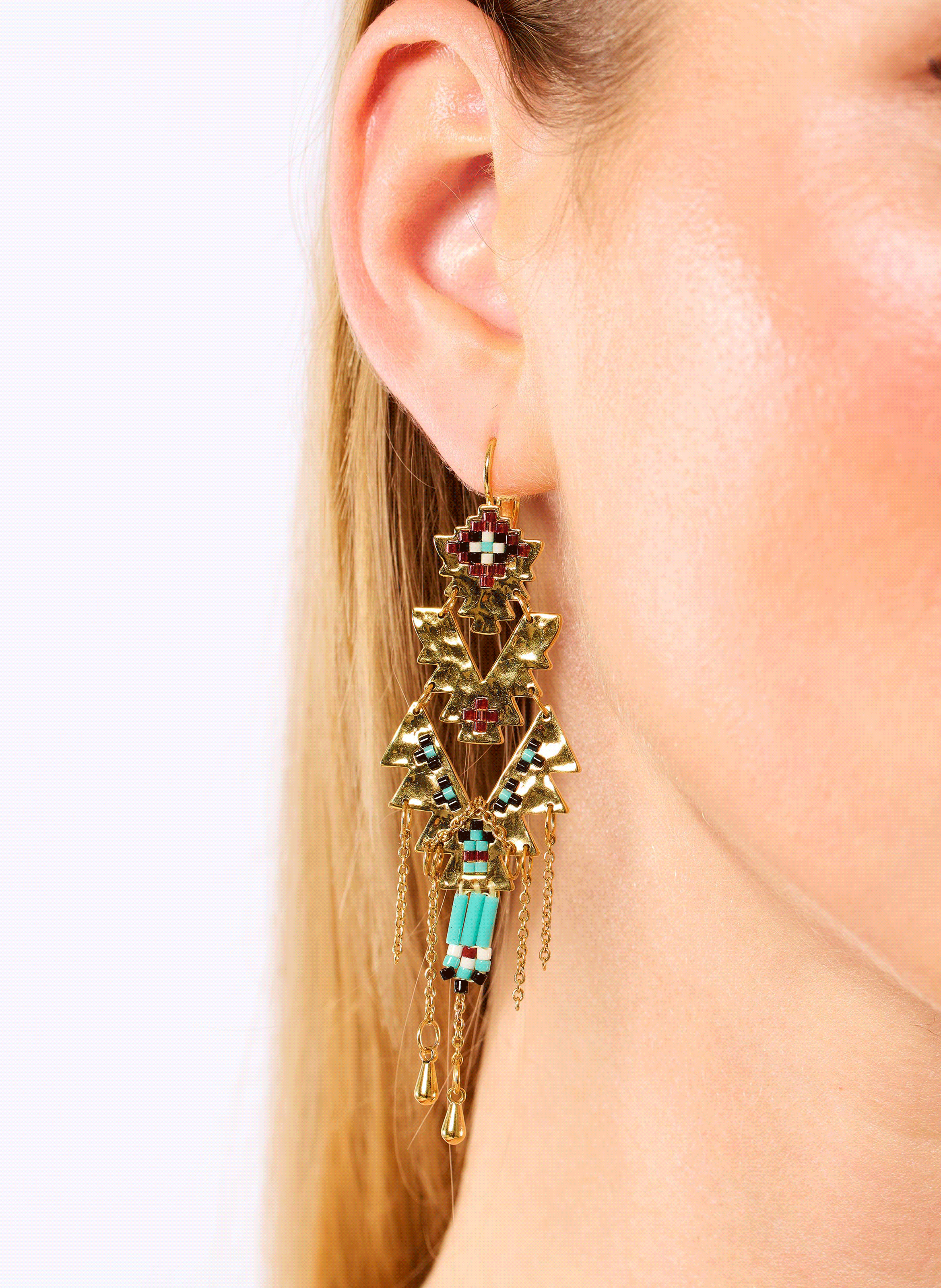 Bead dangle earrings HIPANEMA Blue