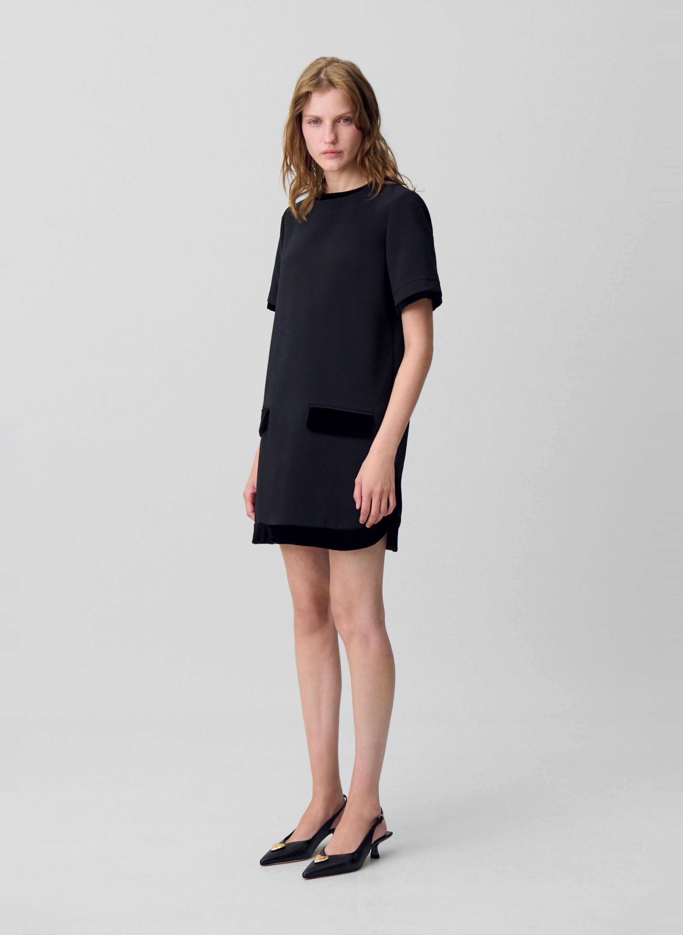 Robe courte col rond CLAUDIE PIERLOT Noir
