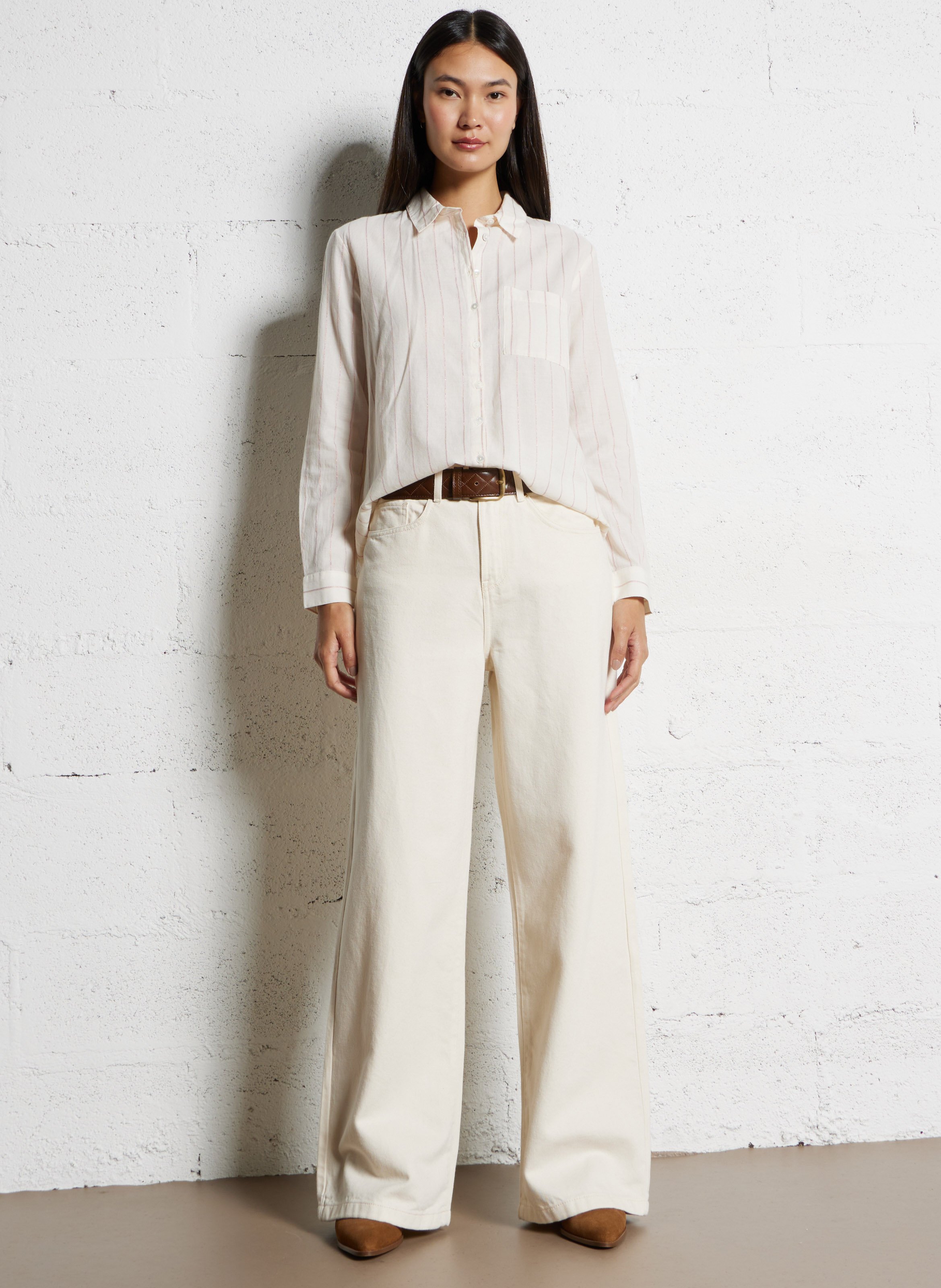 Ceinture en cuir MAISON 123 Marron