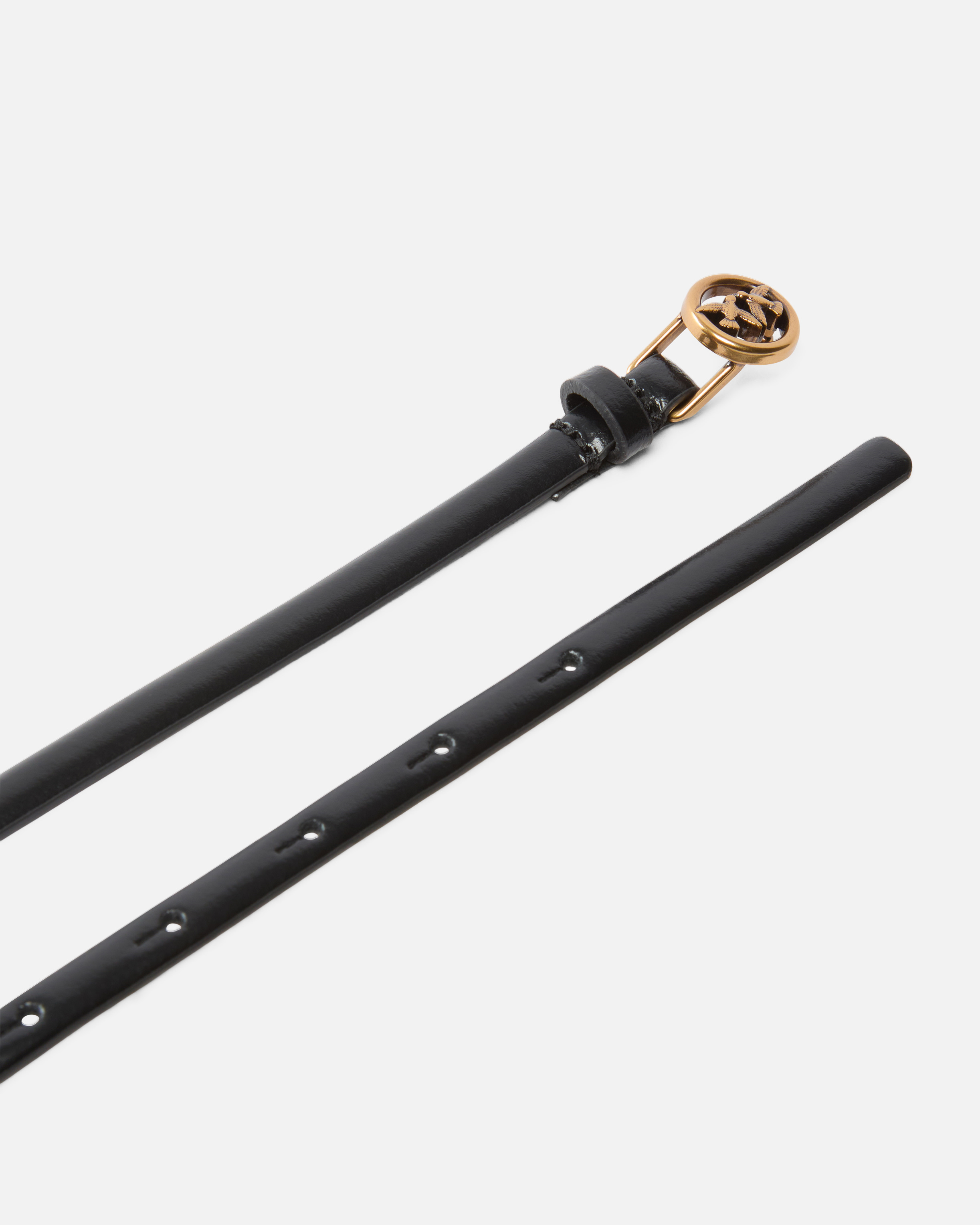 Belt with love birds buckle 1 cm PINKO Black