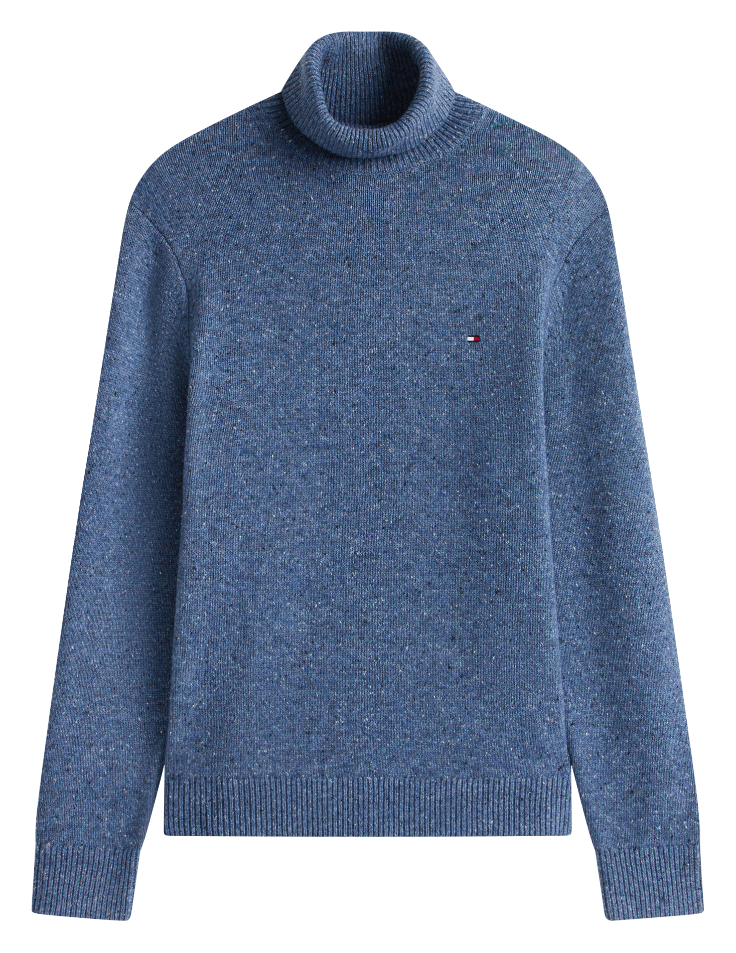 High-neck wool-blend sweater TOMMY HILFIGER Blue