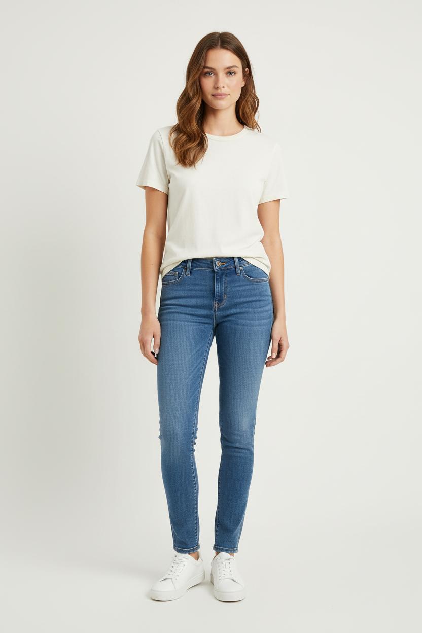 Cropped slim jeans with studs LEVI'S - Seconde main Blue
