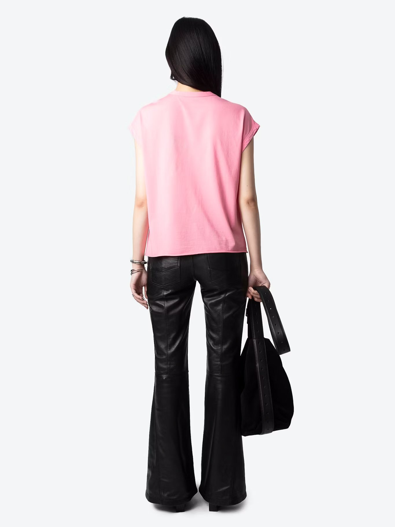 Tee-shirt imprimé en coton bio ZADIG&VOLTAIRE Rose