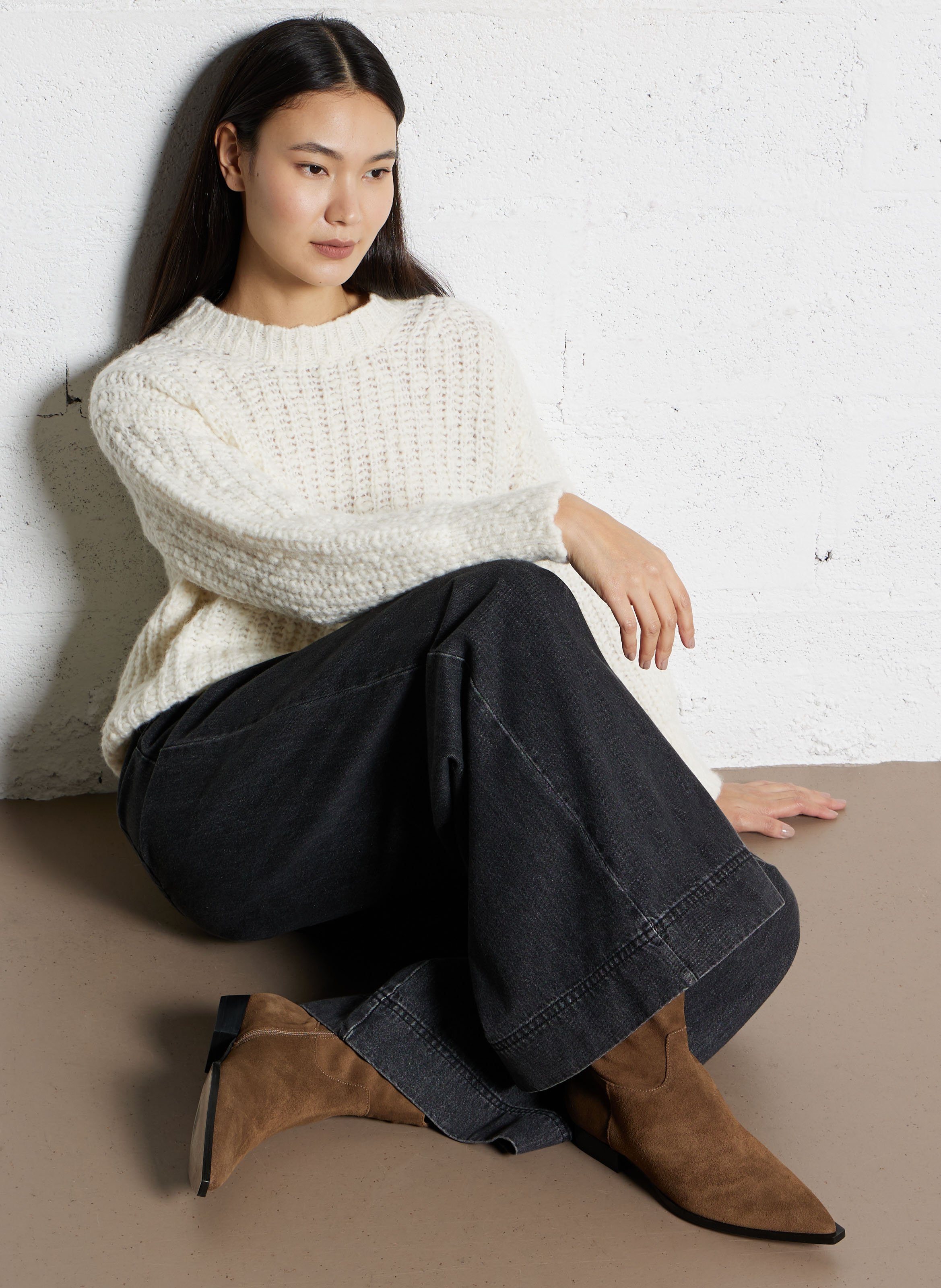 Suede cowboy boots ANGEL ALARCON Brown