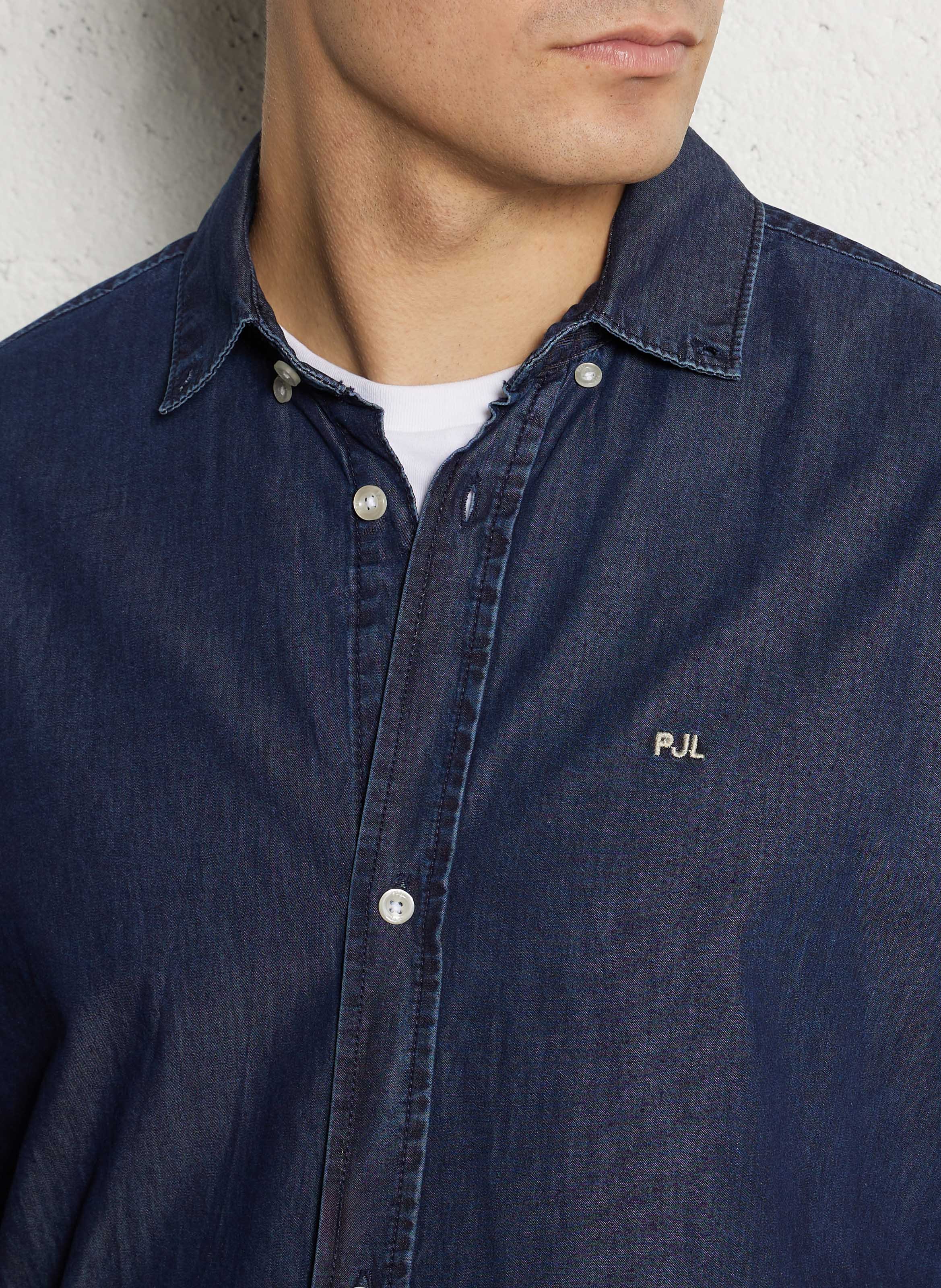 Classic straight denim shirt PEPE JEANS Blue