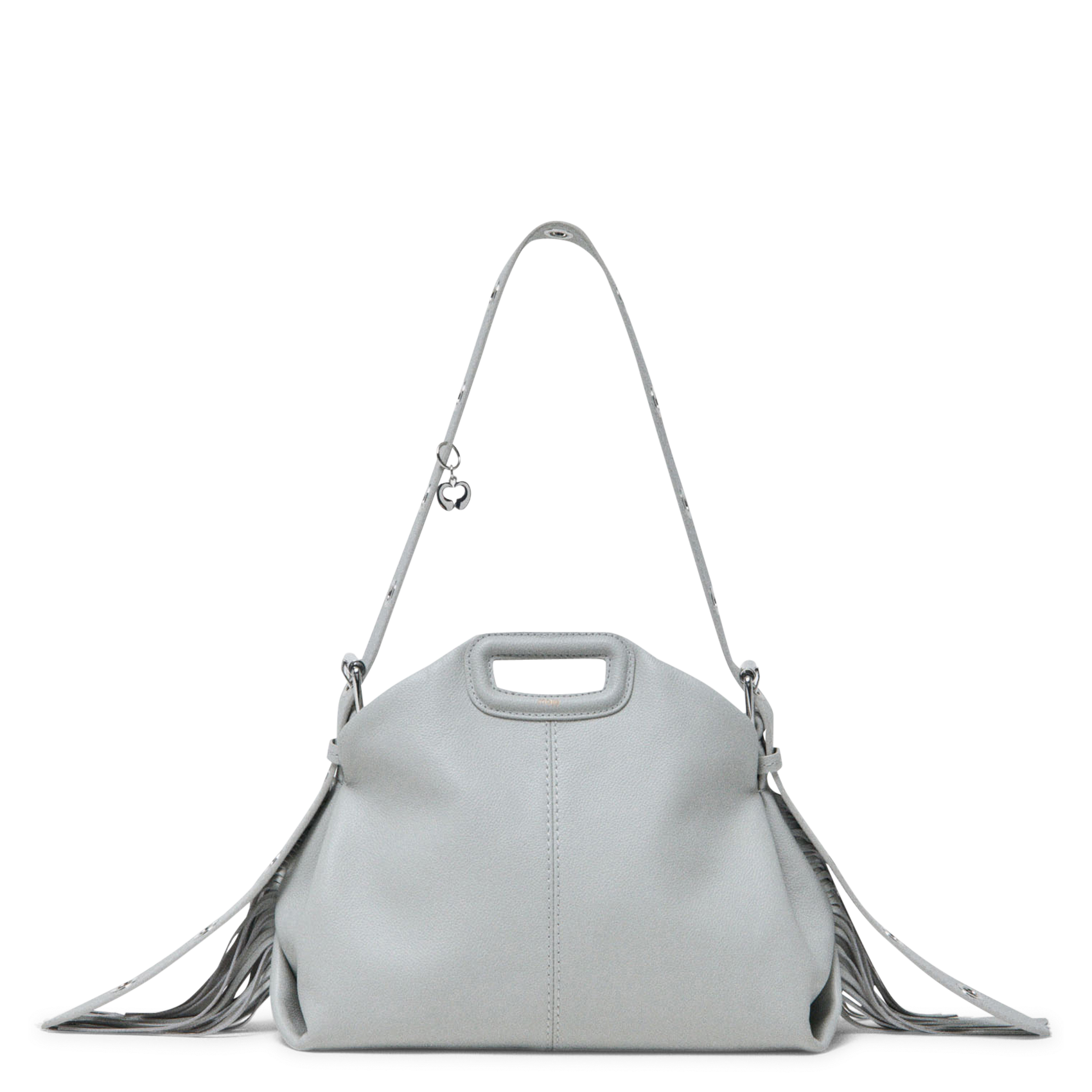 Dori leather shoulder bag MAJE Grey