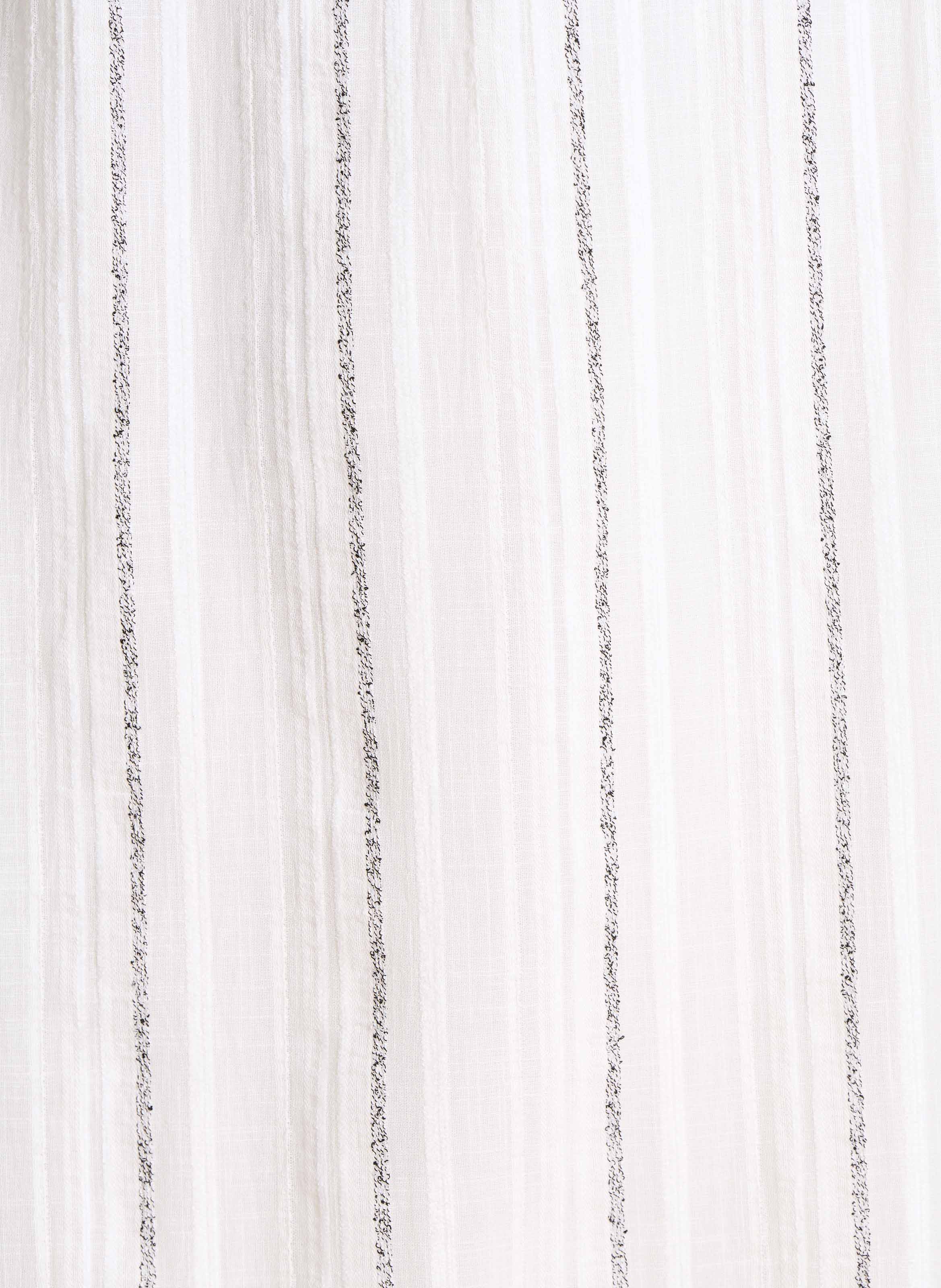 Robe midi à rayures col rond  LA FEE MARABOUTEE Blanc