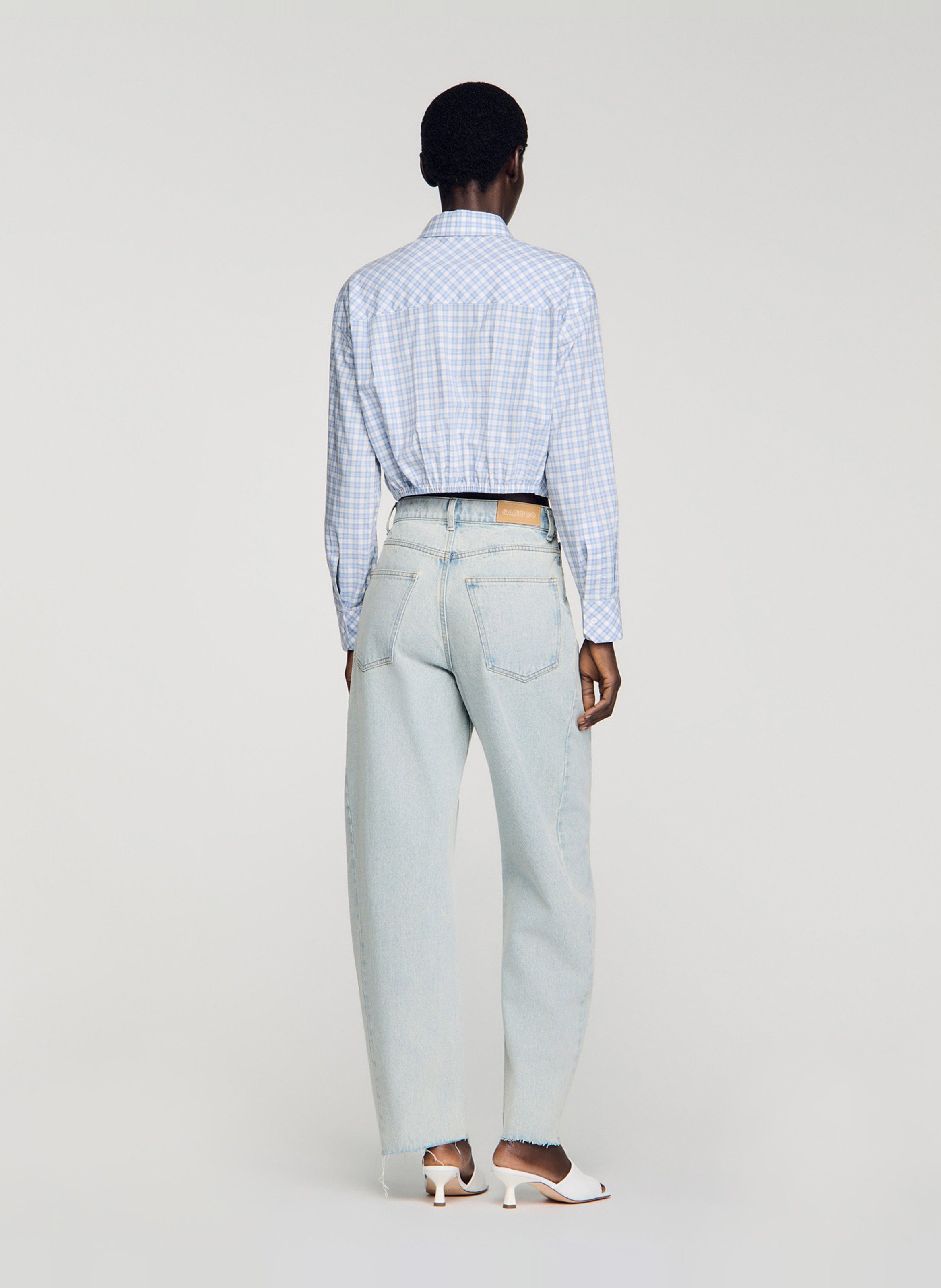 Wijde jeans met verwassen effect SANDRO Blauw