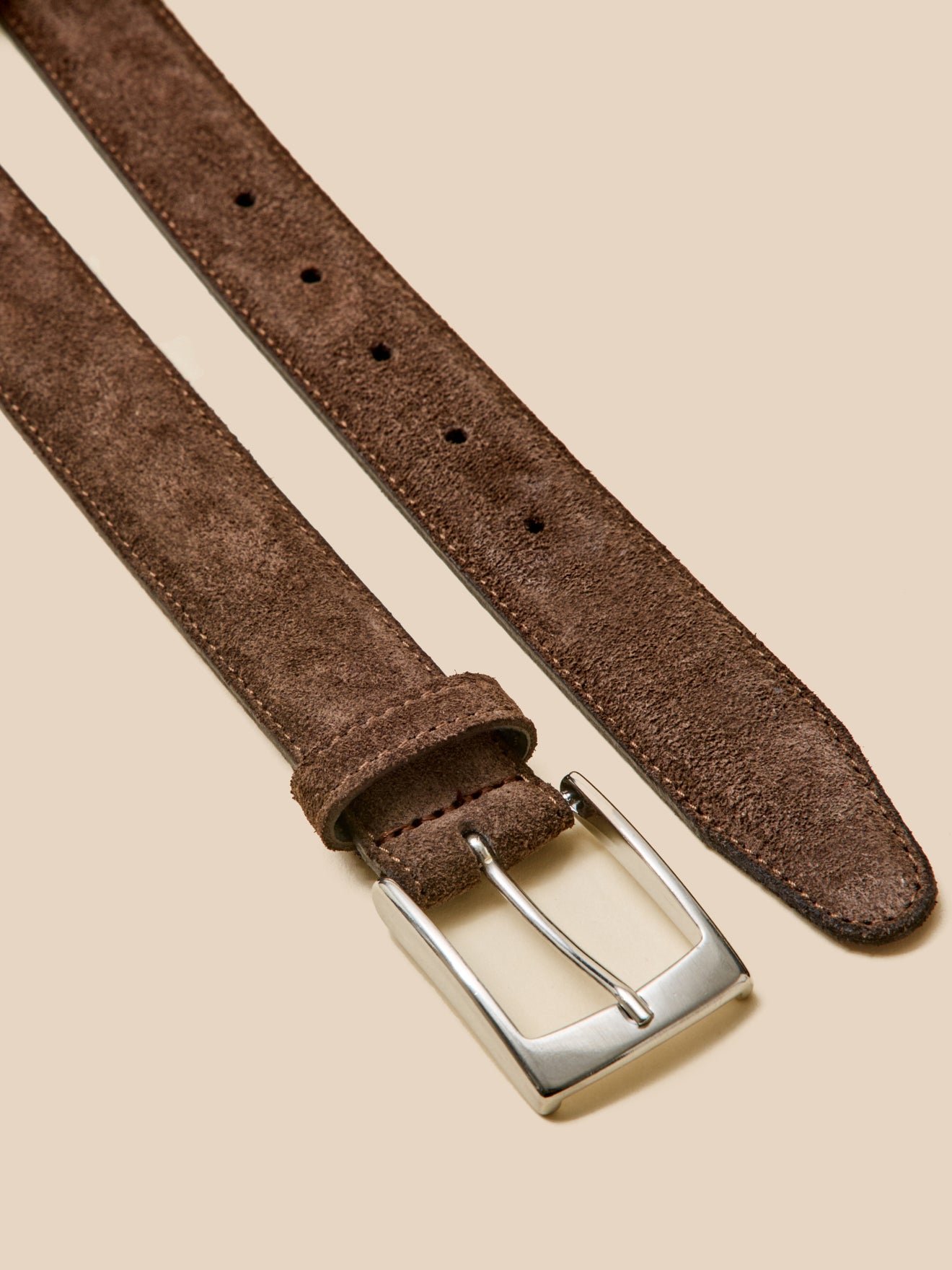 Ceinture cuir suédé CYRILLUS Marron