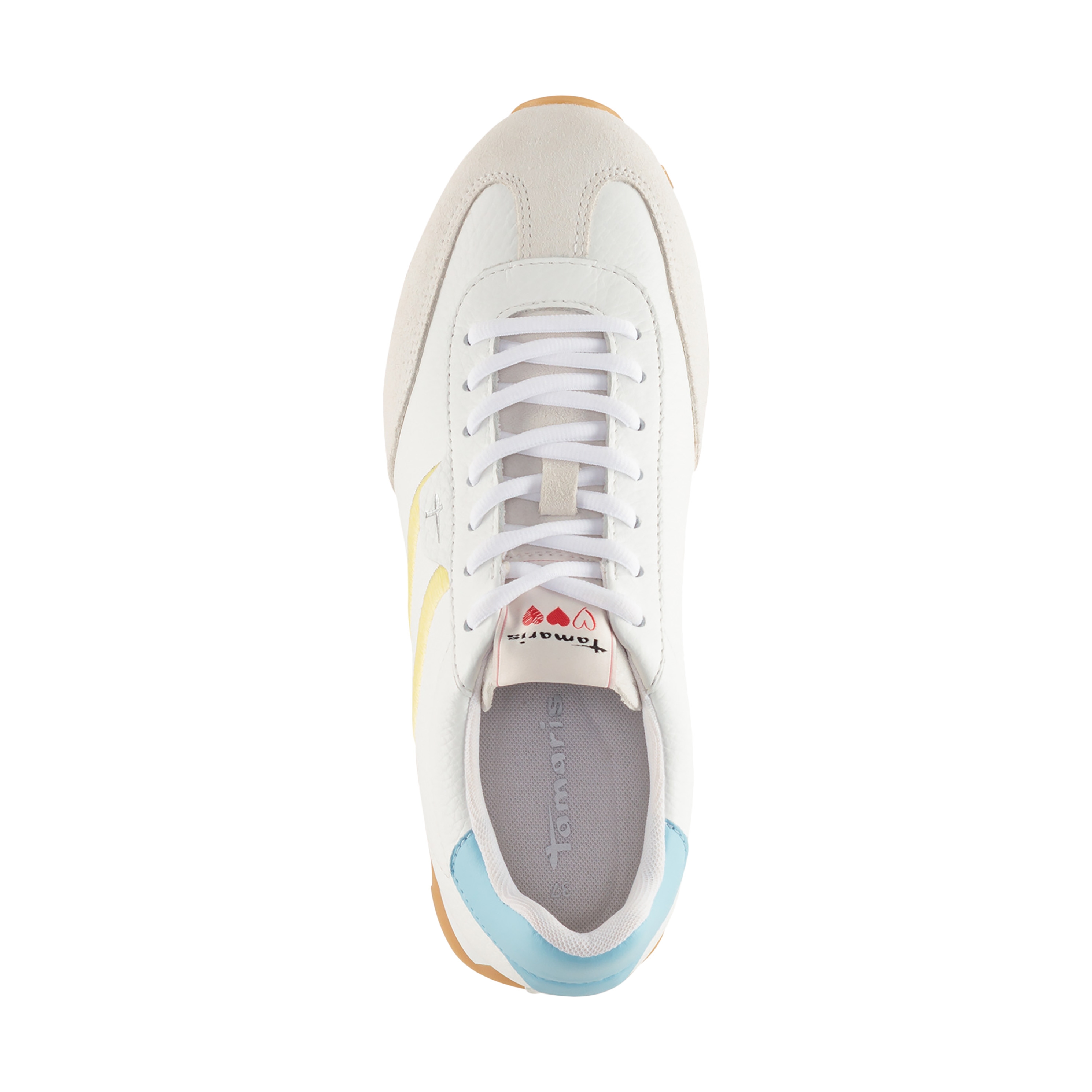Leather trainers TAMARIS White
