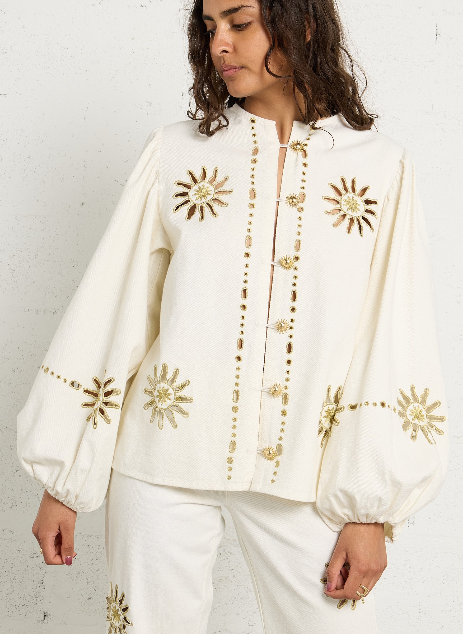 Baumwolljacke mit Rundhalsausschnitt SUNDRESS Mehrfarbig