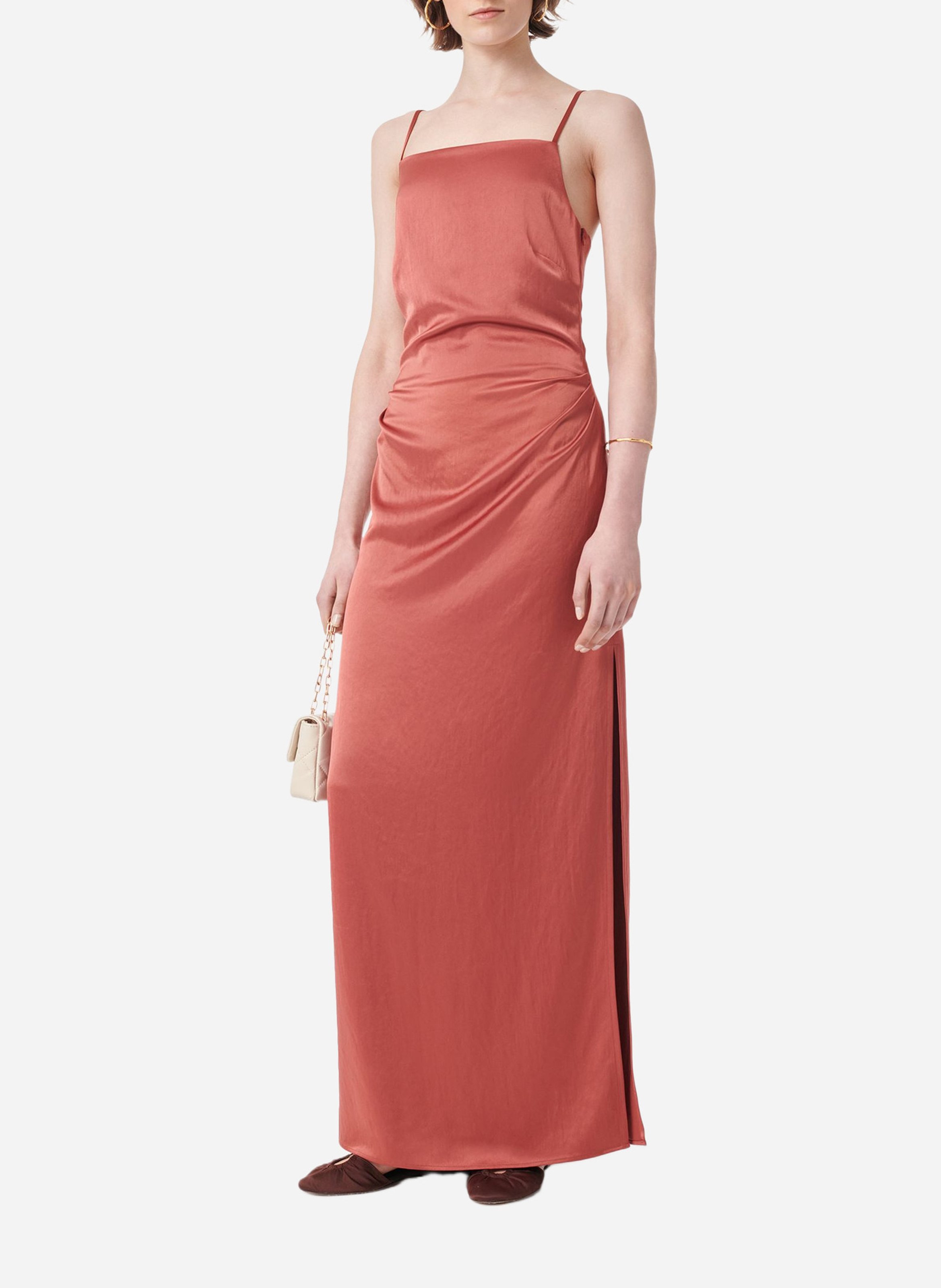 Robe longue col droit VANESSA BRUNO Rouge