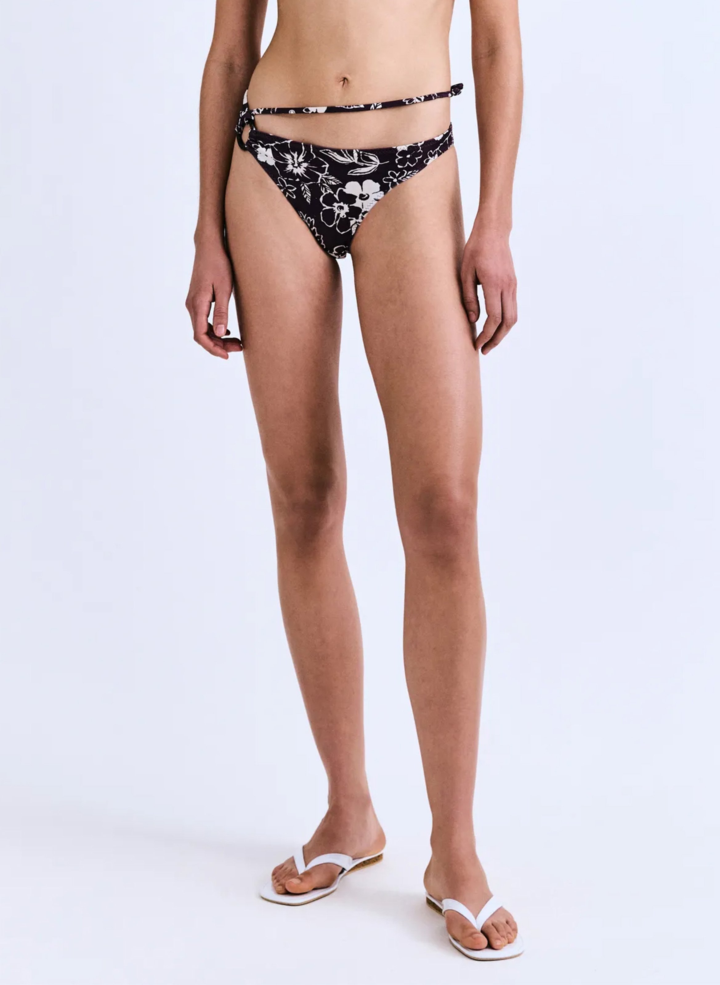 Bas de maillot de bain imprimé LOVE STORIES Marron