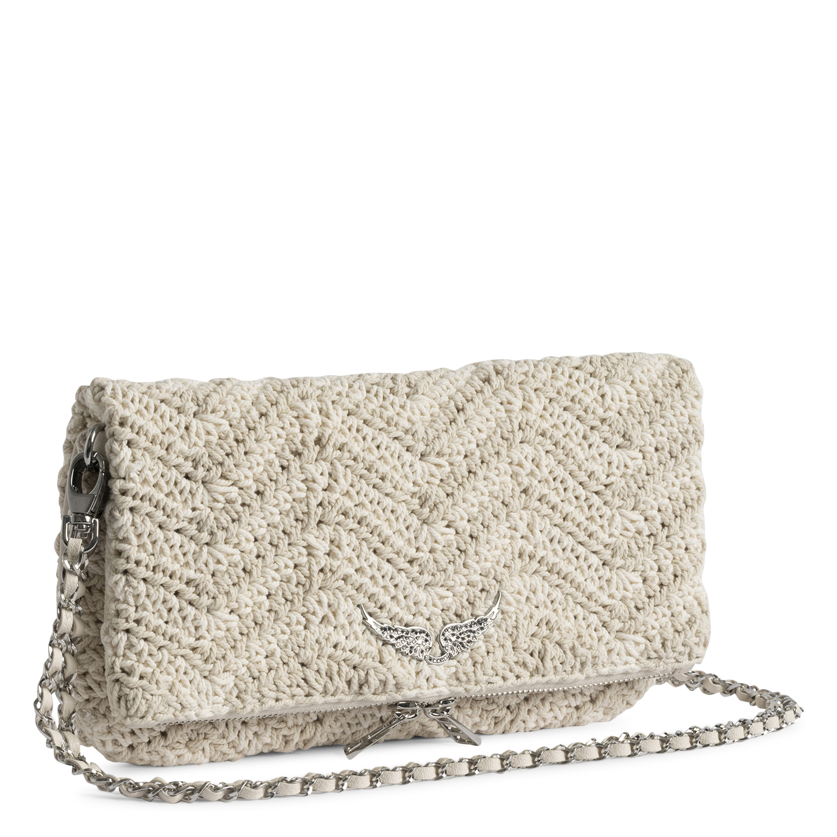 Pochette en coton macramé ZADIG&VOLTAIRE Blanc