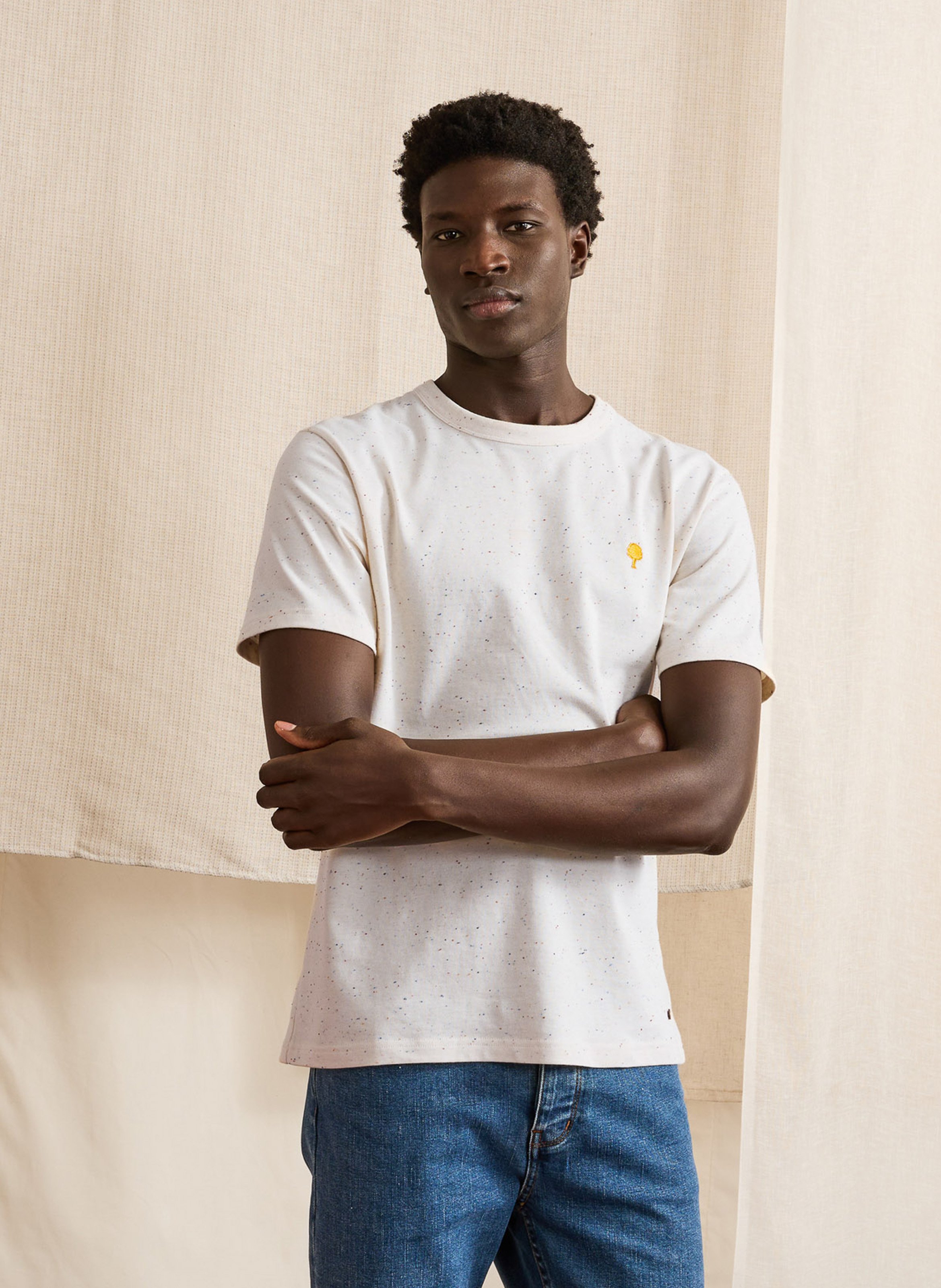 Round-neck oversized T-shirt FAGUO Beige