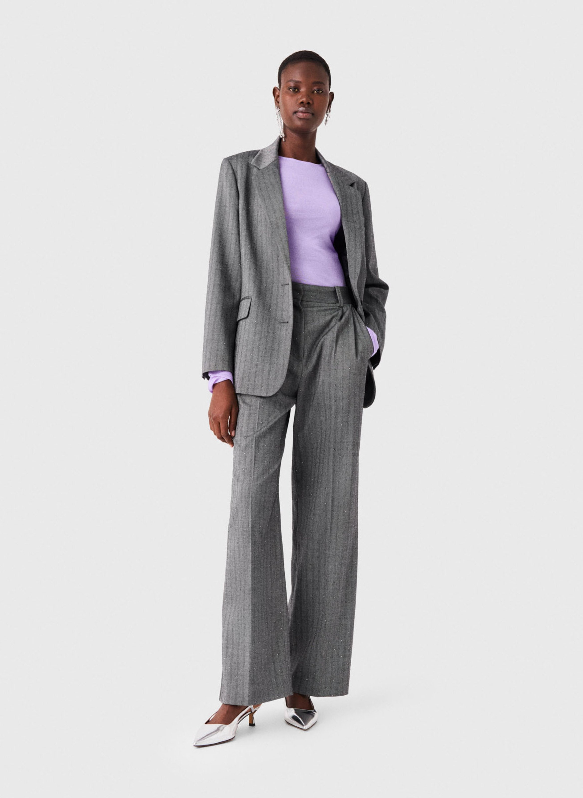 Veste de tailleur ajustée  MAJE Gris