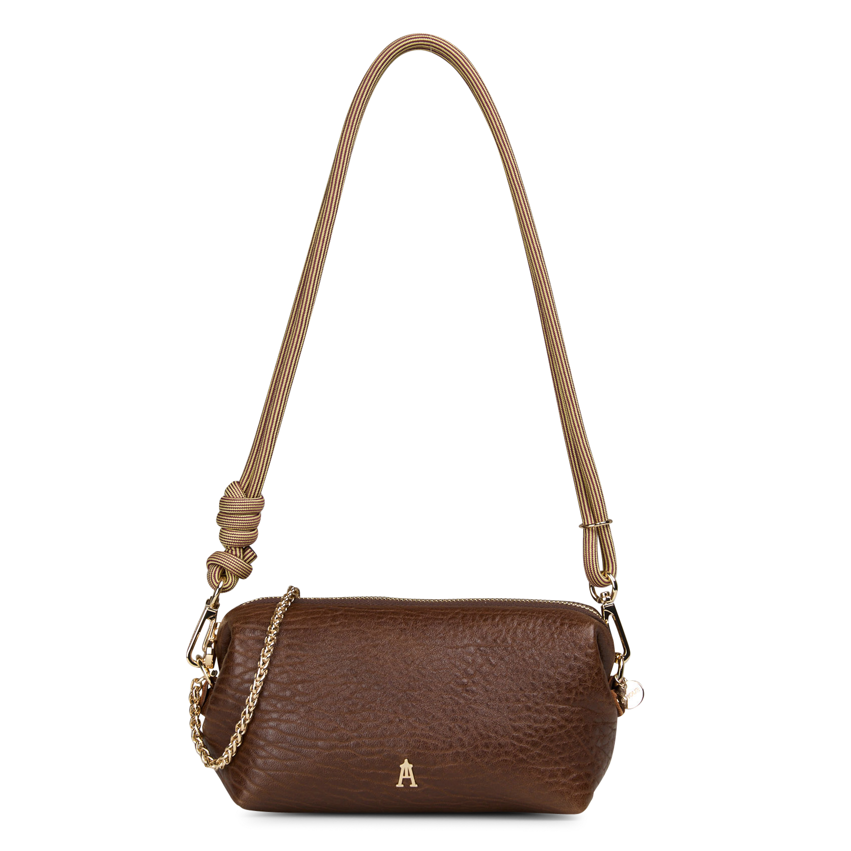 Sac porté épaule en cuir  NUAGE Bubble umber