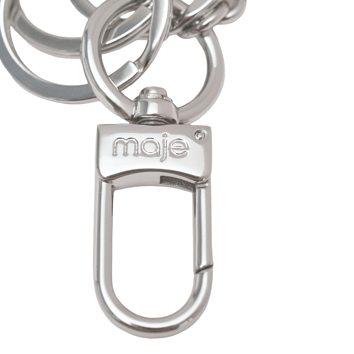 Sleutelhanger met logo MAJE Zilver