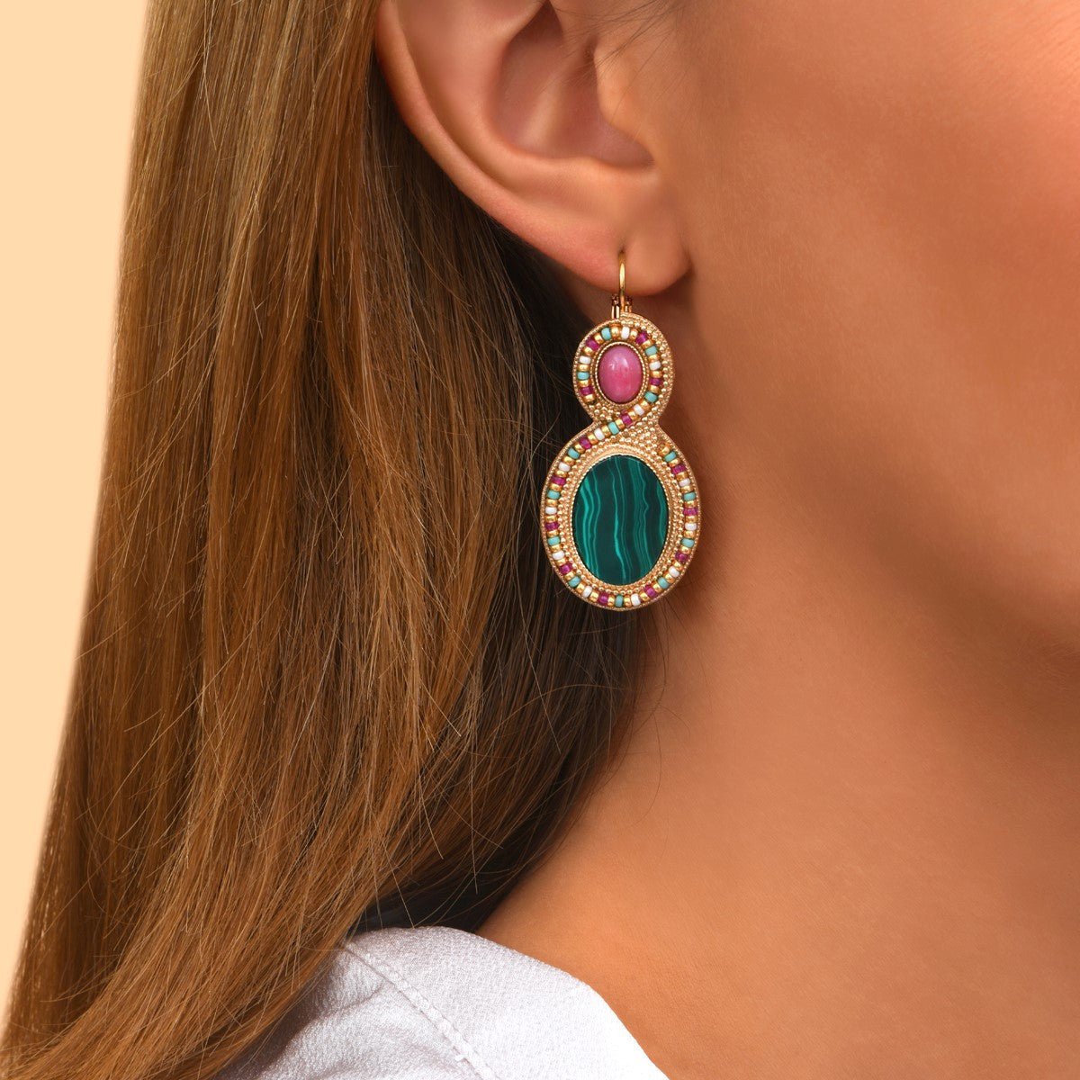 Sleeper earrings SATELLITE PARIS Green