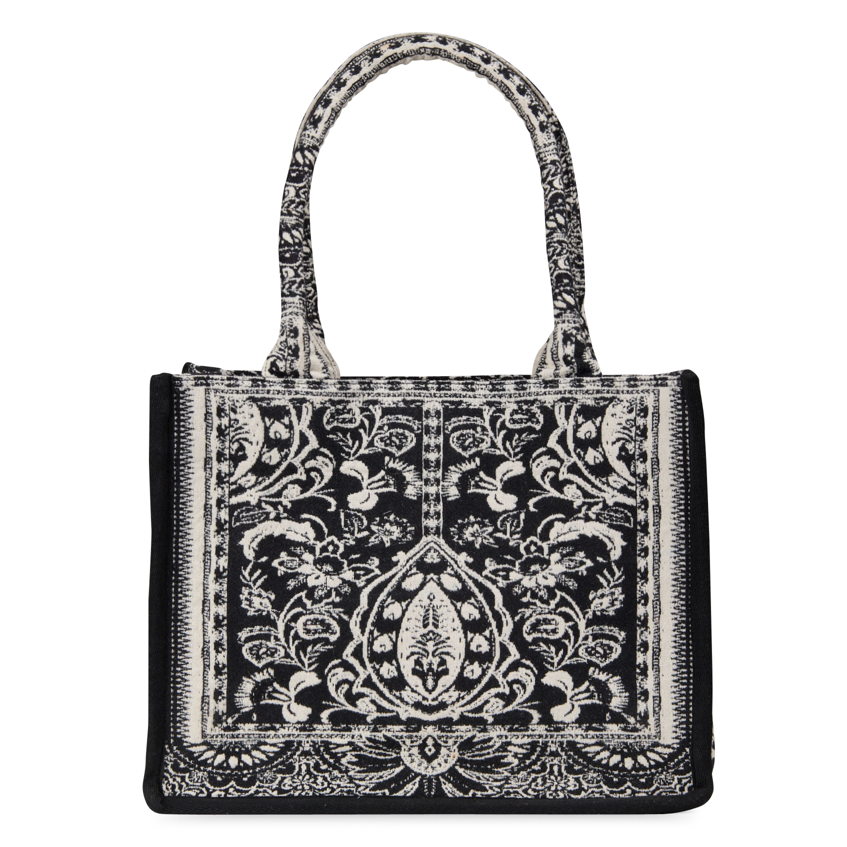 Cabas en jacquard LA FEE MARABOUTEE Noir