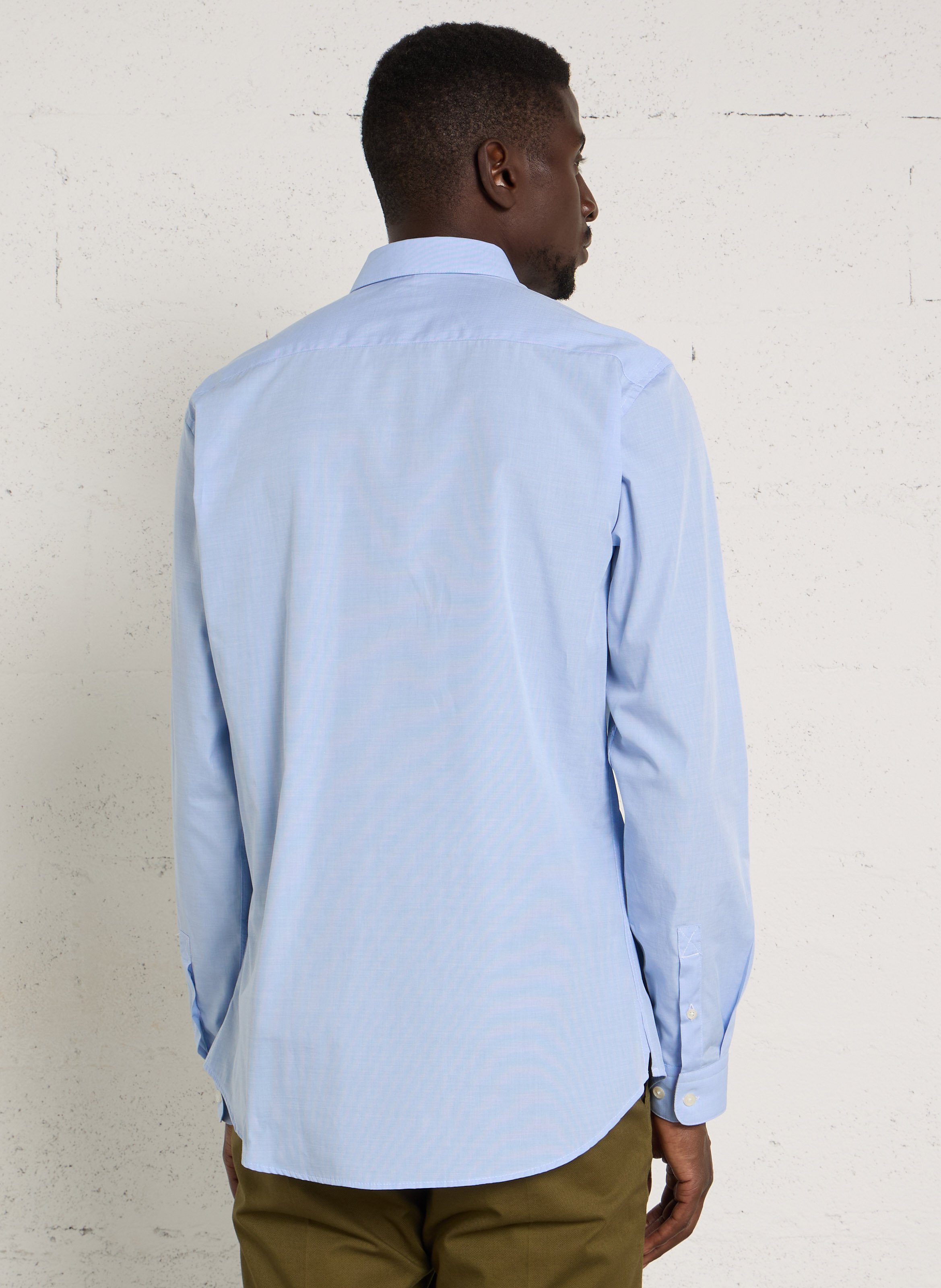 Slimfit-Hemd aus Baumwolle AU PRINTEMPS PARIS Blau