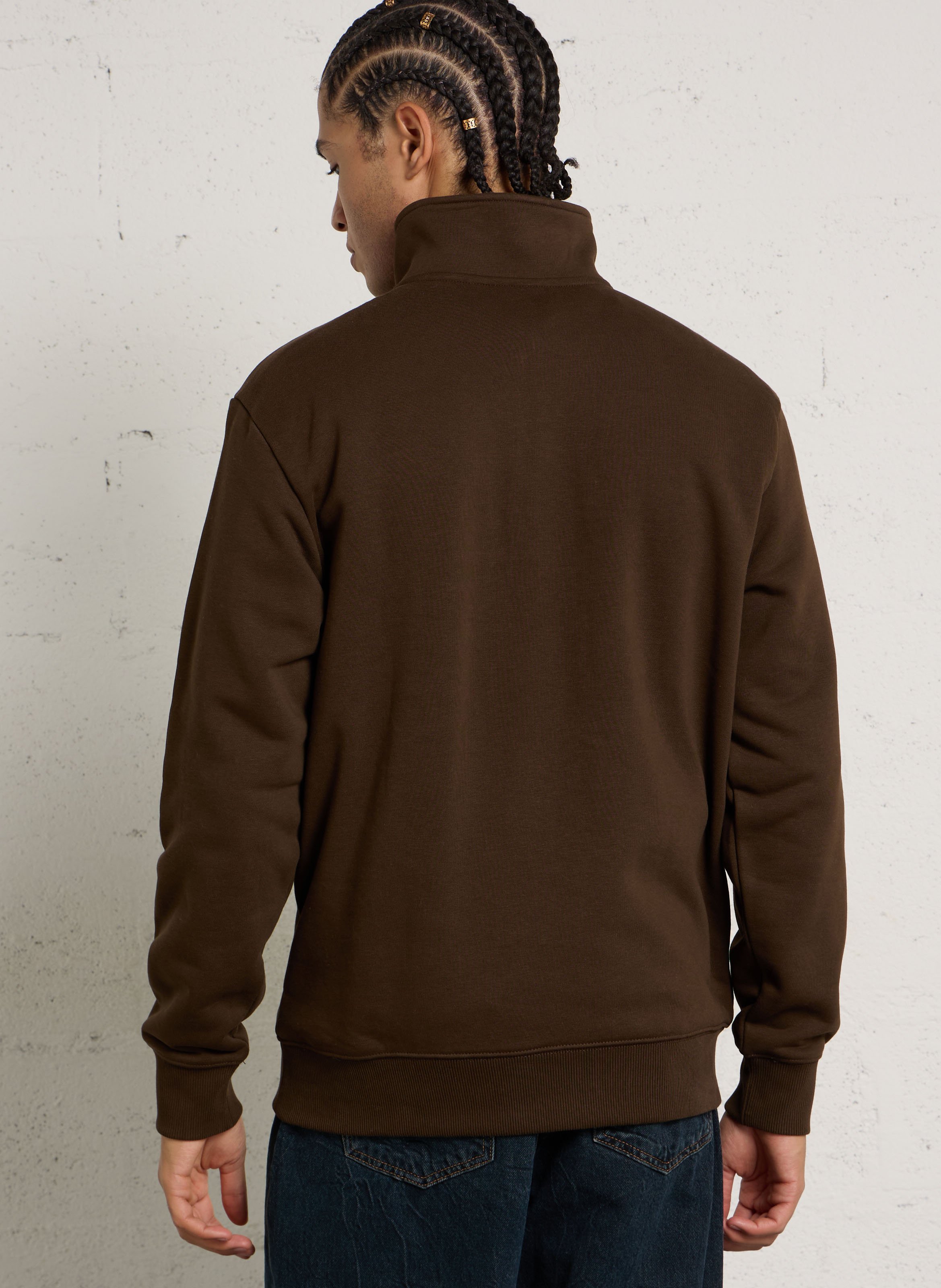 Straight cotton-blend sweater NAPAPIJRI Brown
