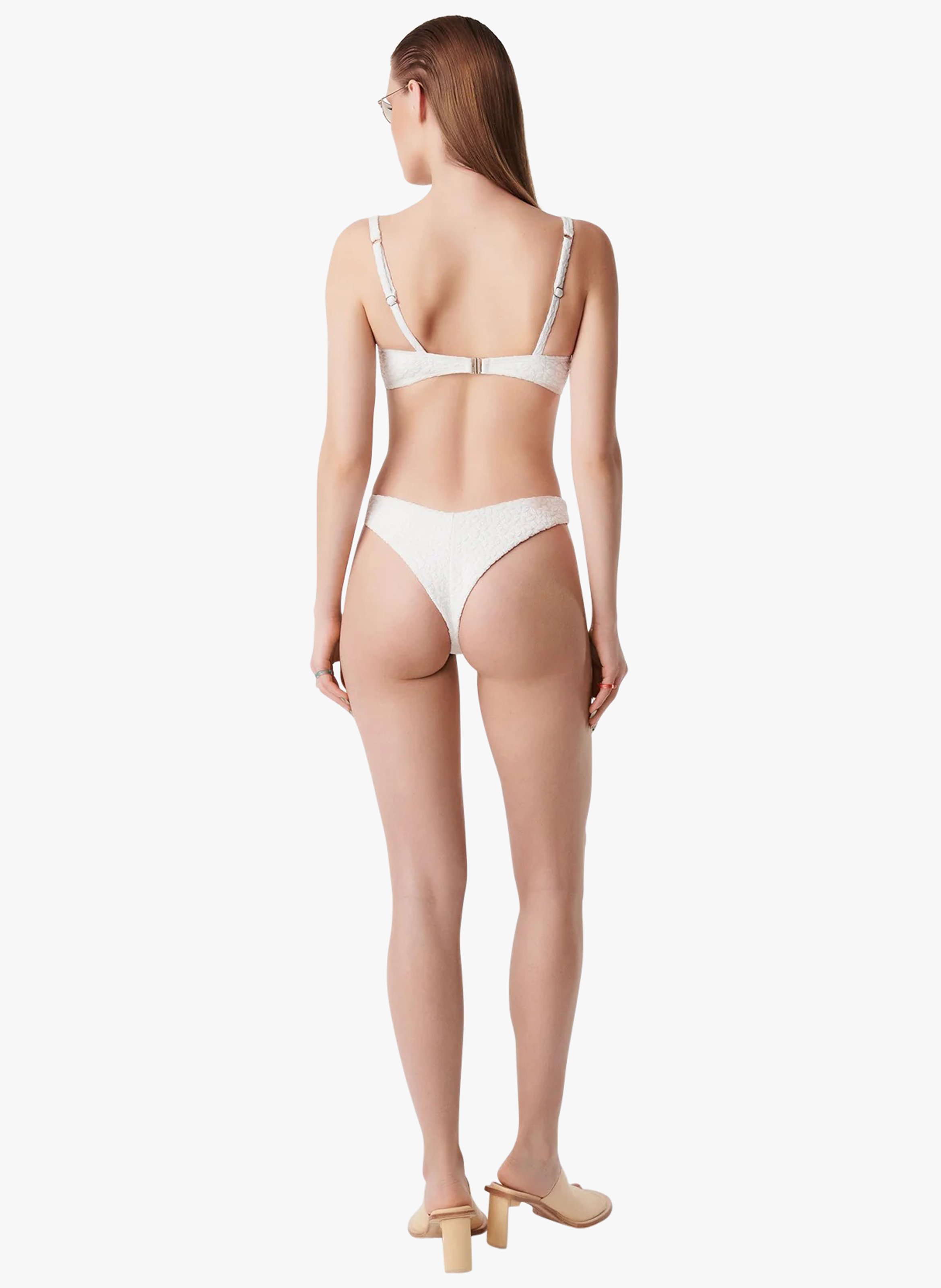 Jacquard bikini bottoms ICONE White