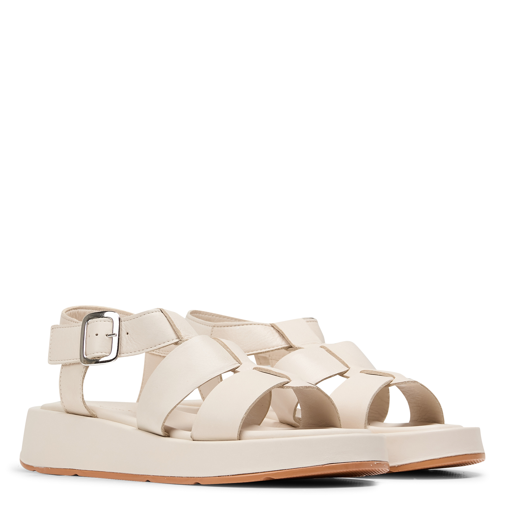 Leather platform sandals MELLOW YELLOW Beige