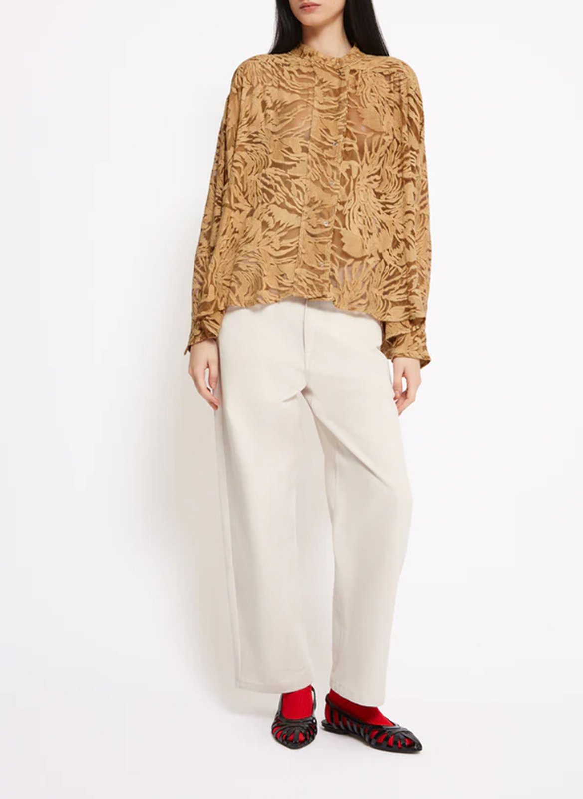 Oversize Seidenhemd ROSEANNA Braun