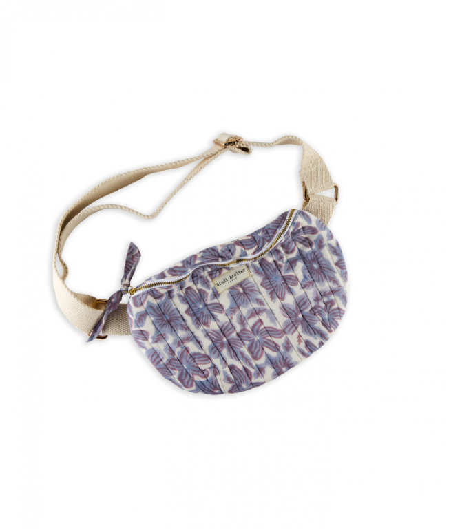 Printed canvas waist bag BINDI ATELIER