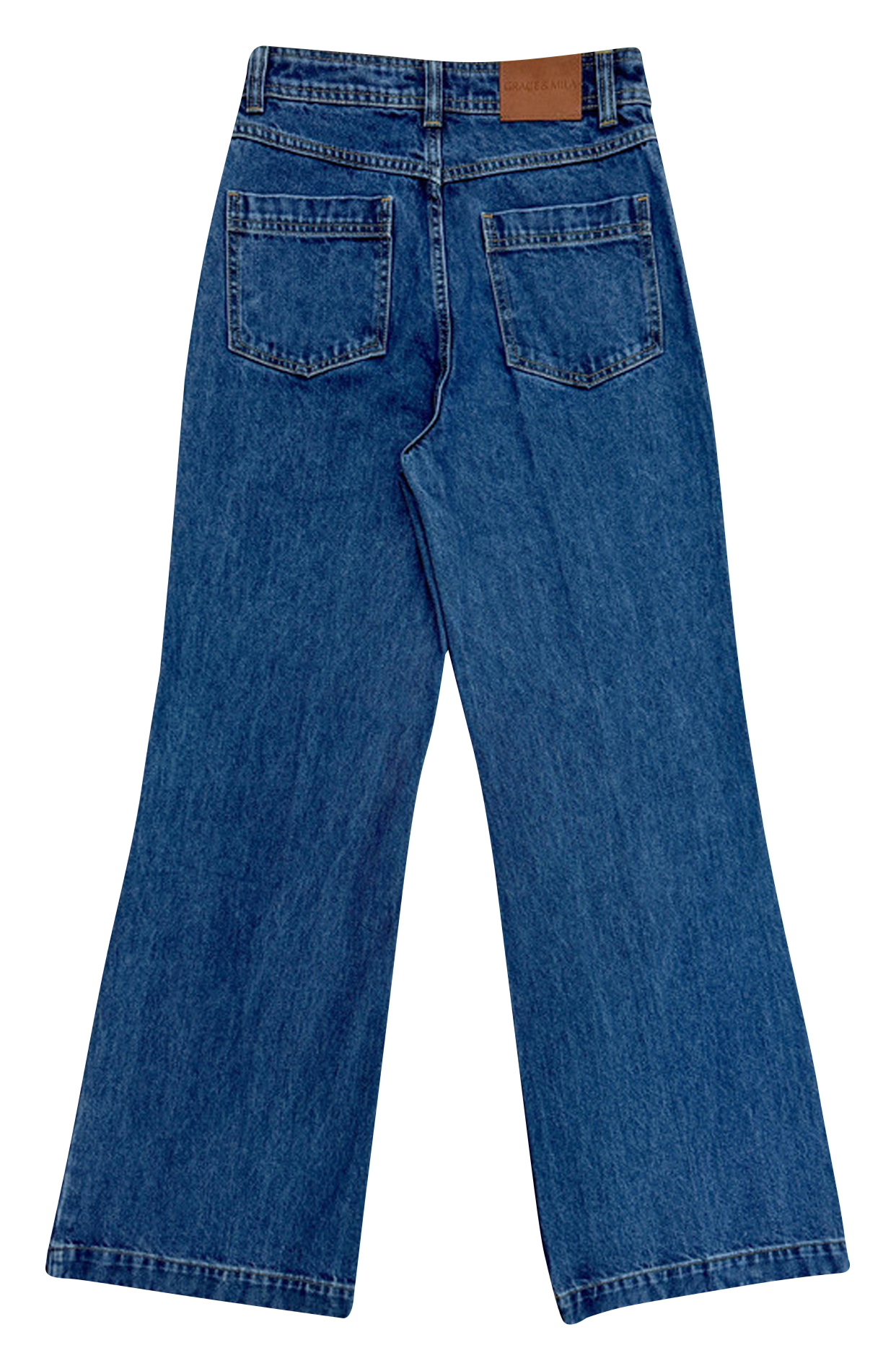 Cotton straight jeans GRACE ET MILA Blue