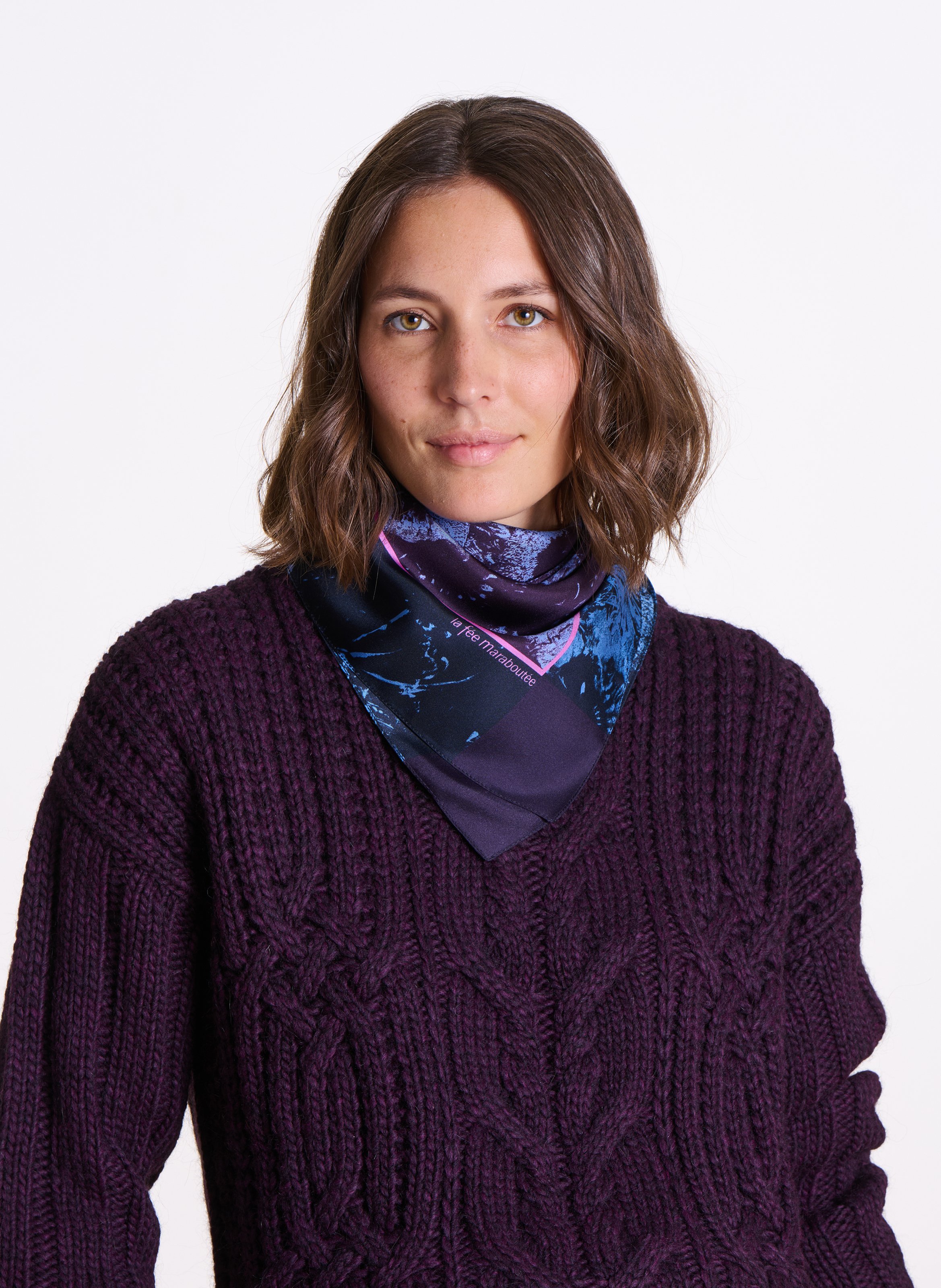 Floaty silk scarf LA FEE MARABOUTEE Blue