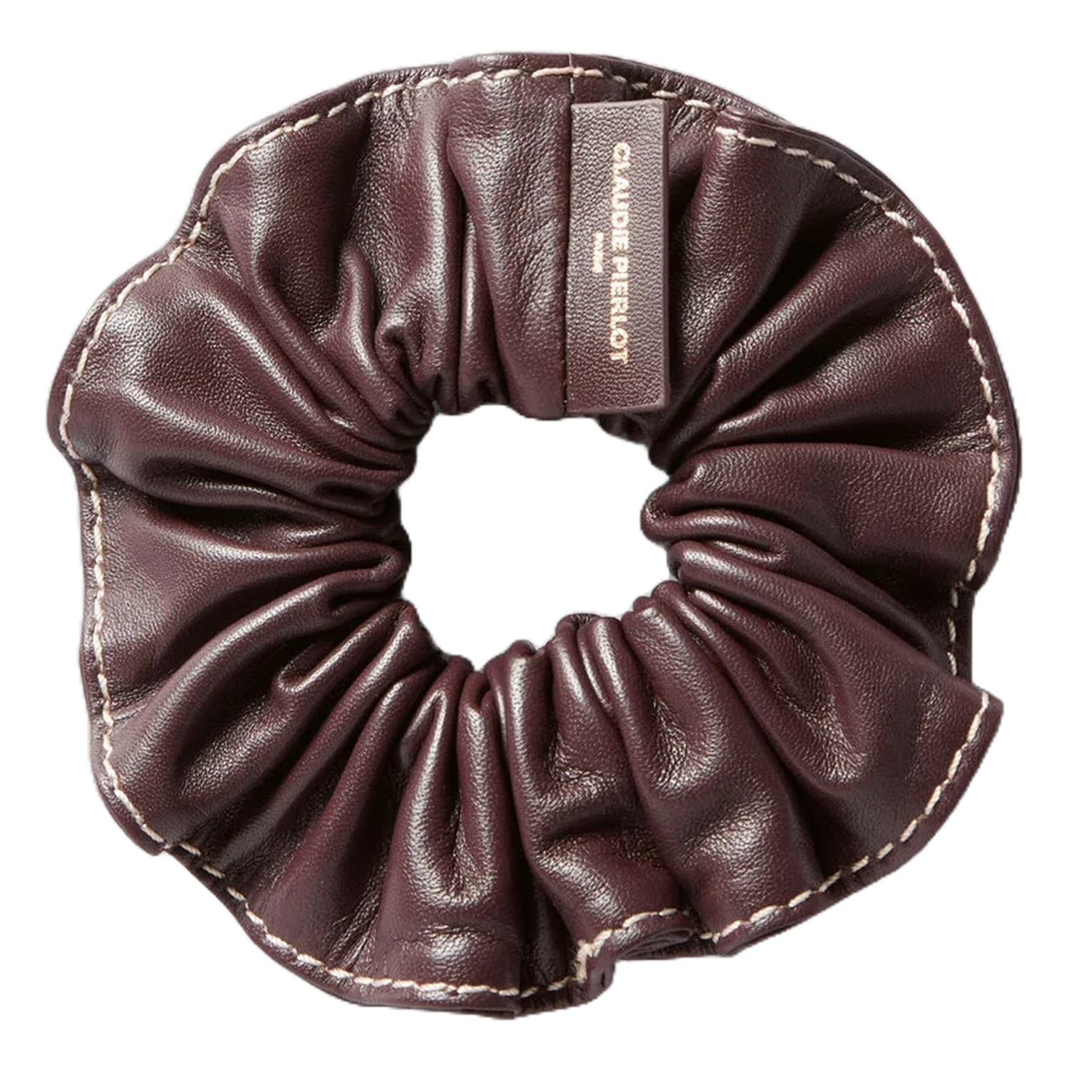 Plain leather scrunchie CLAUDIE PIERLOT Red
