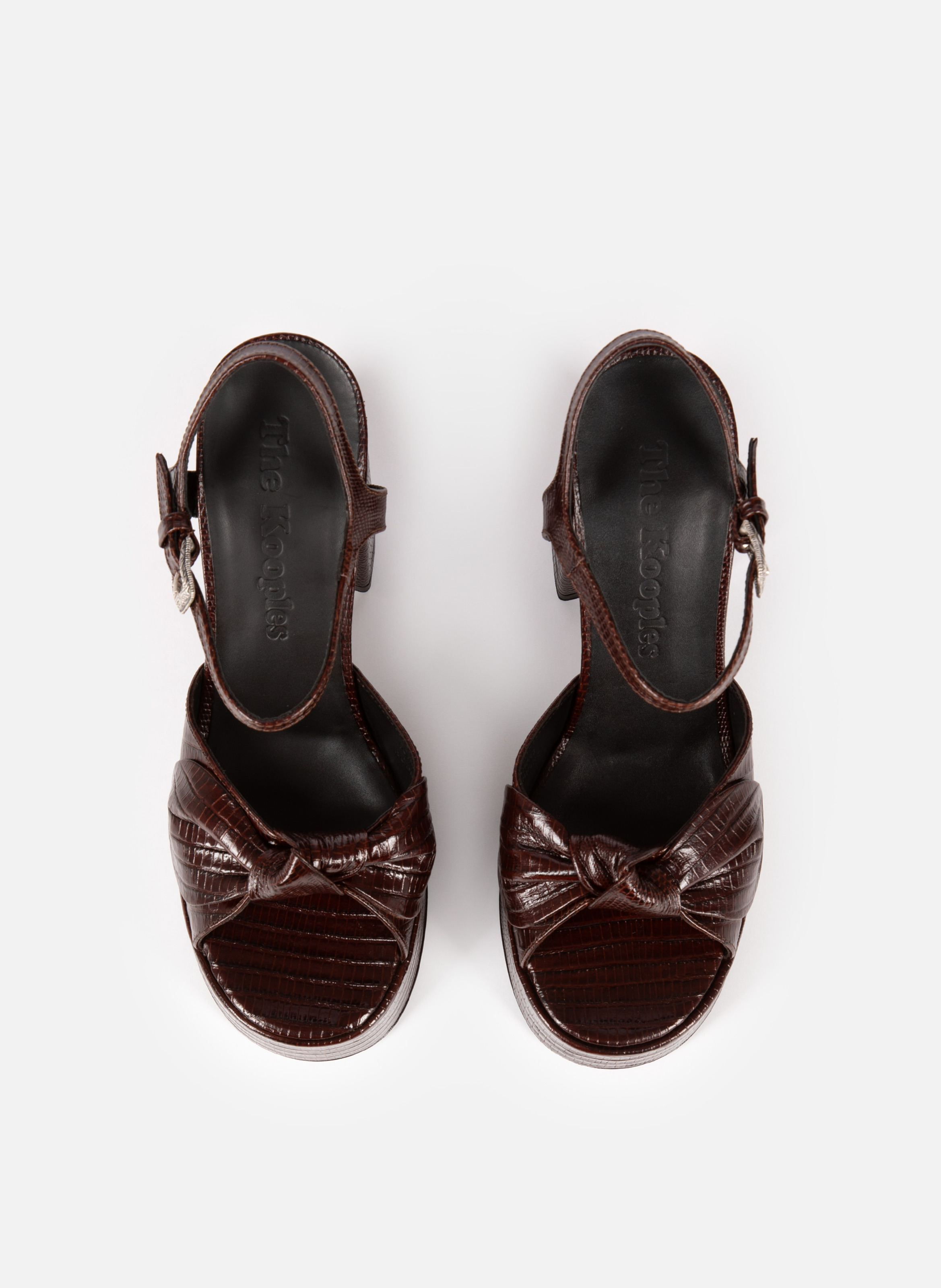 Alice heeled leather sandals Brown