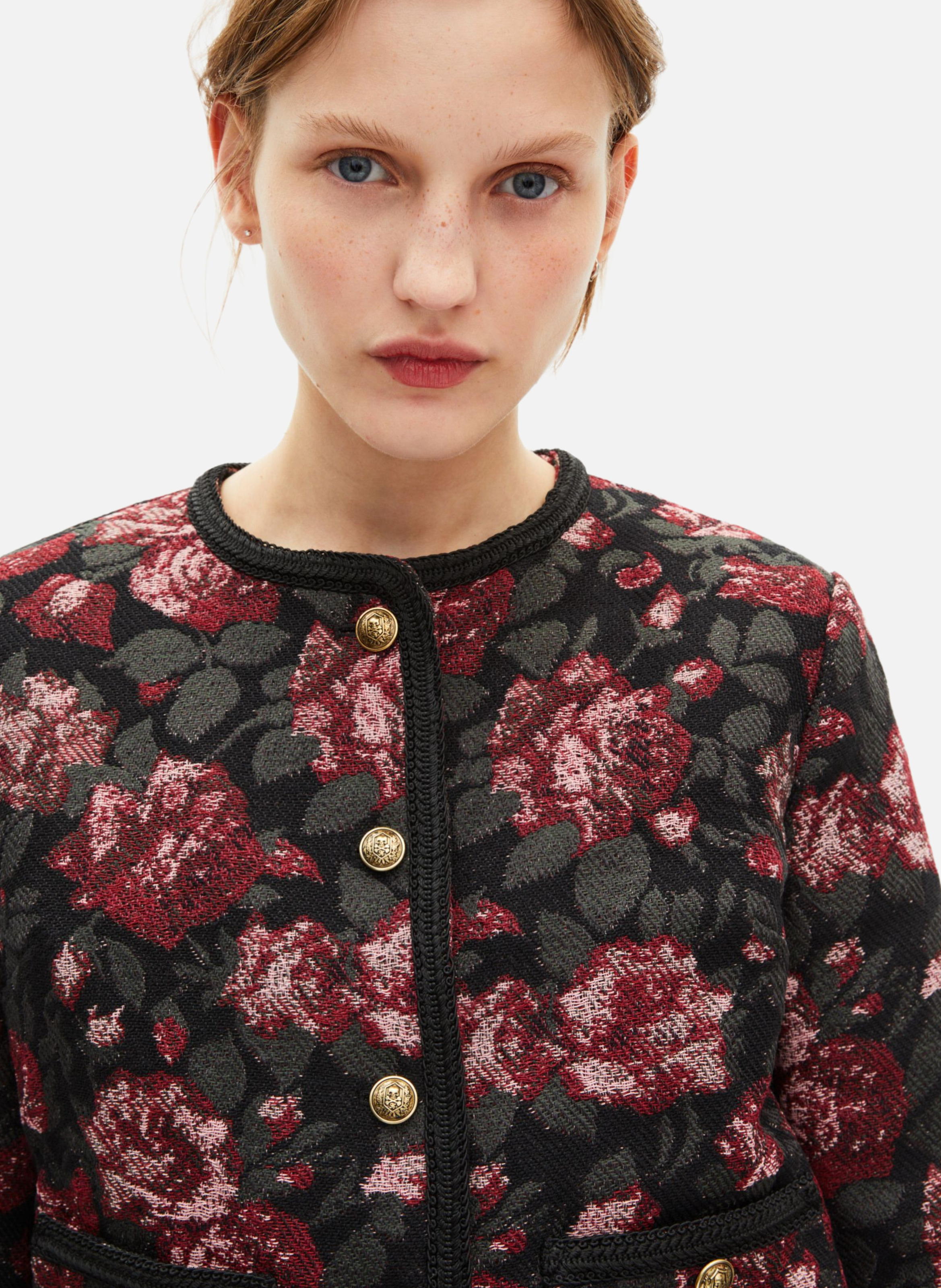 Jacquard jacket THE KOOPLES Red