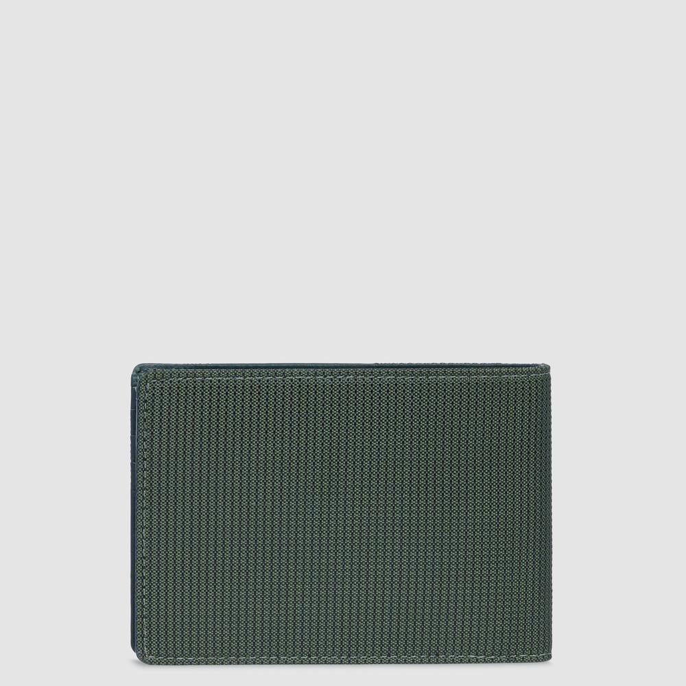Portefeuille pour homme avec fenêtre d'identification relevable PIQUADRO Green