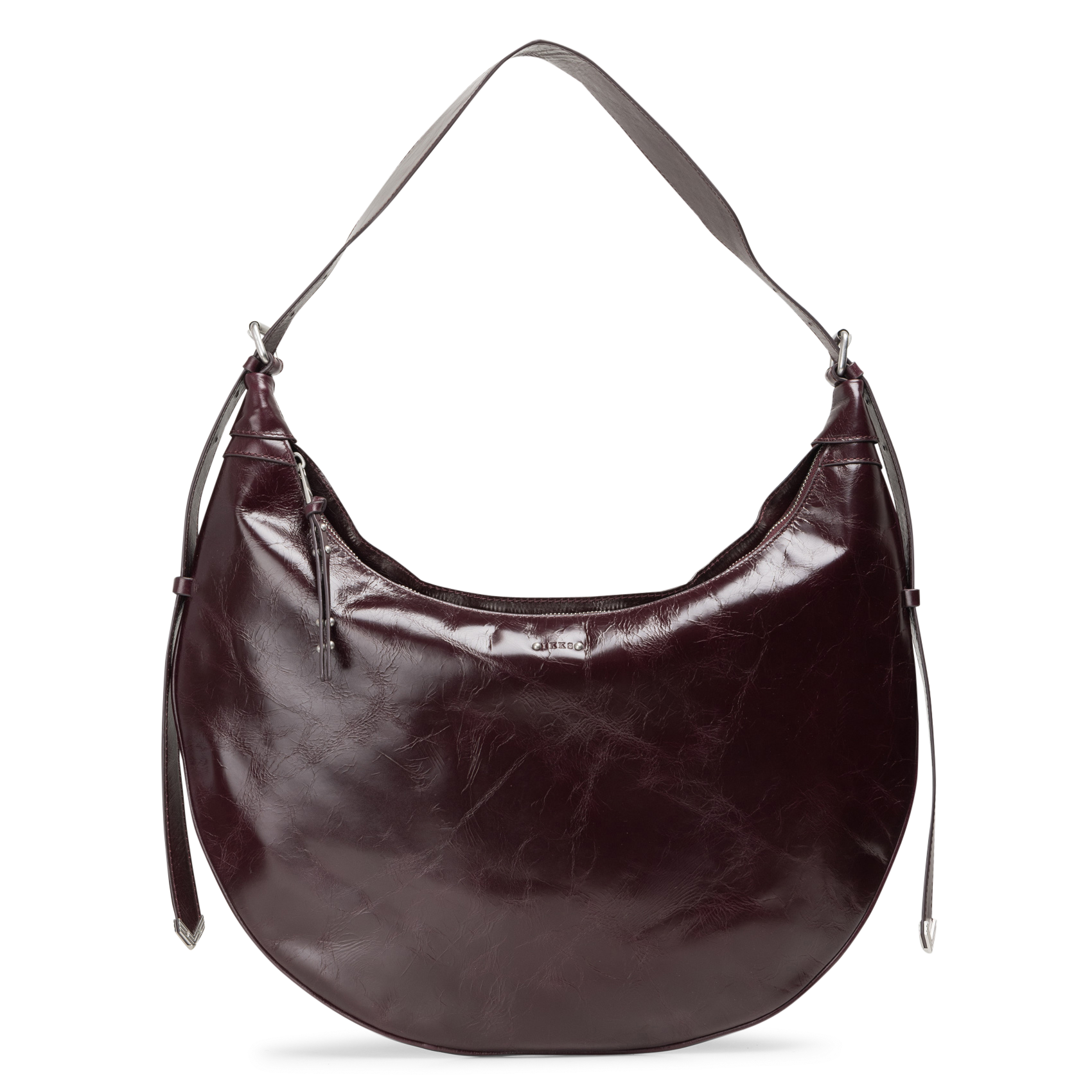 Half-moon leather bag IKKS Purple