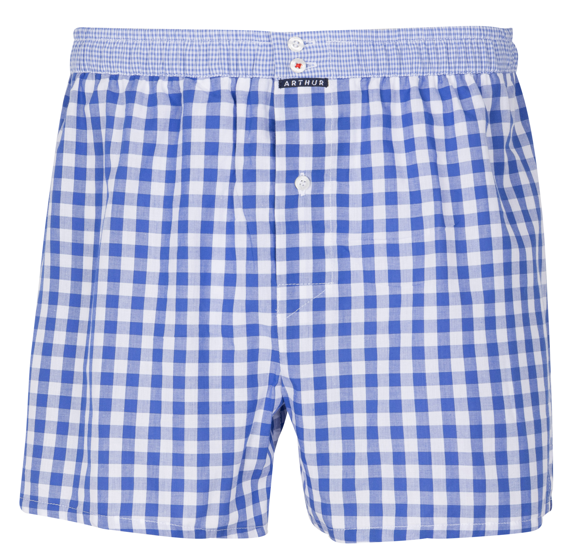 Caleçon en coton à carreaux ARTHUR Bleu
