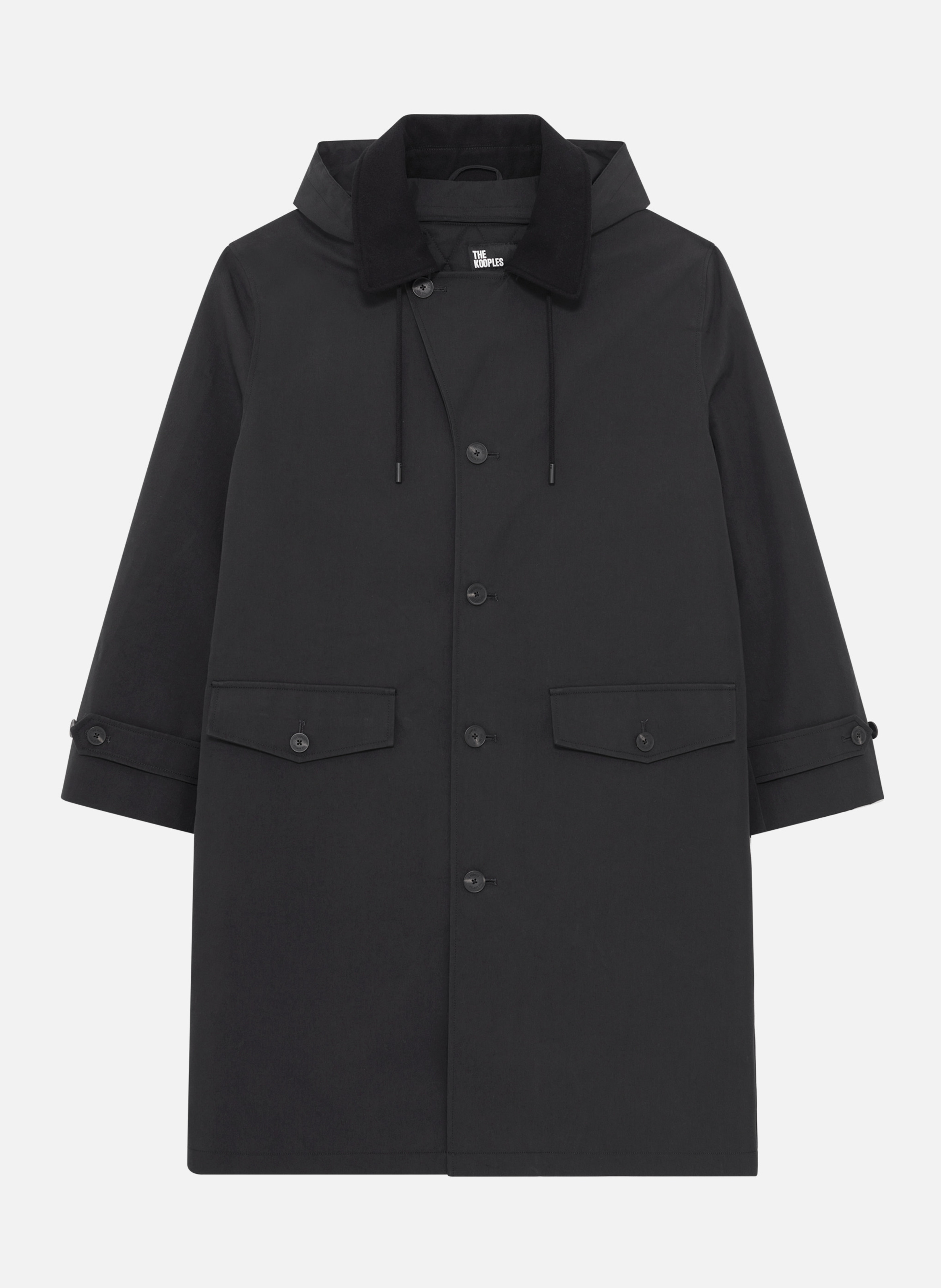 Hooded parka trench coat THE KOOPLES Black