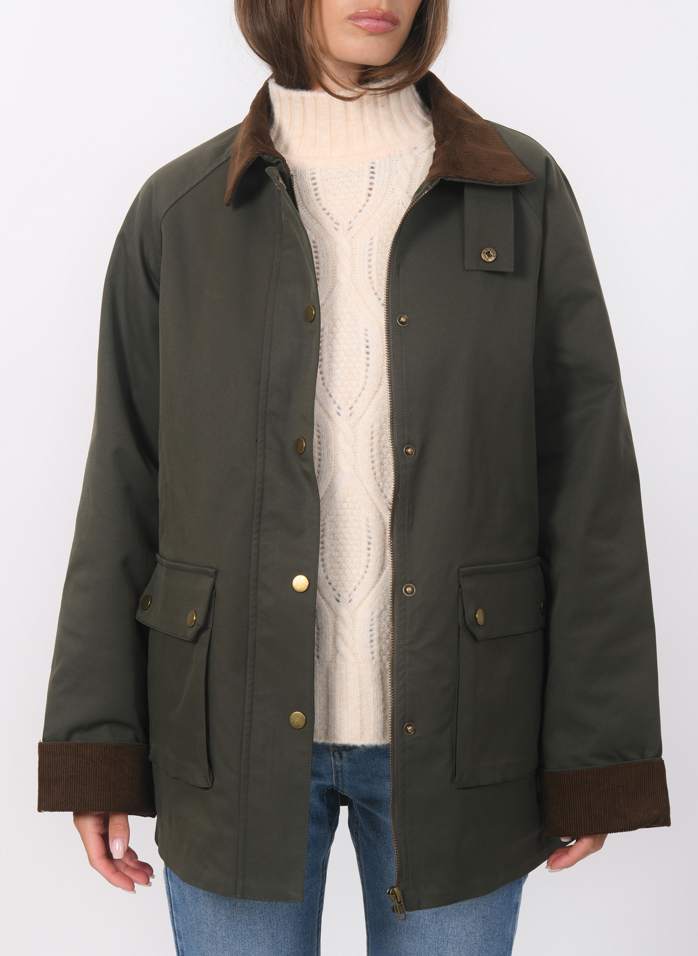 Blouson droit col classique KOOKAI Kaki