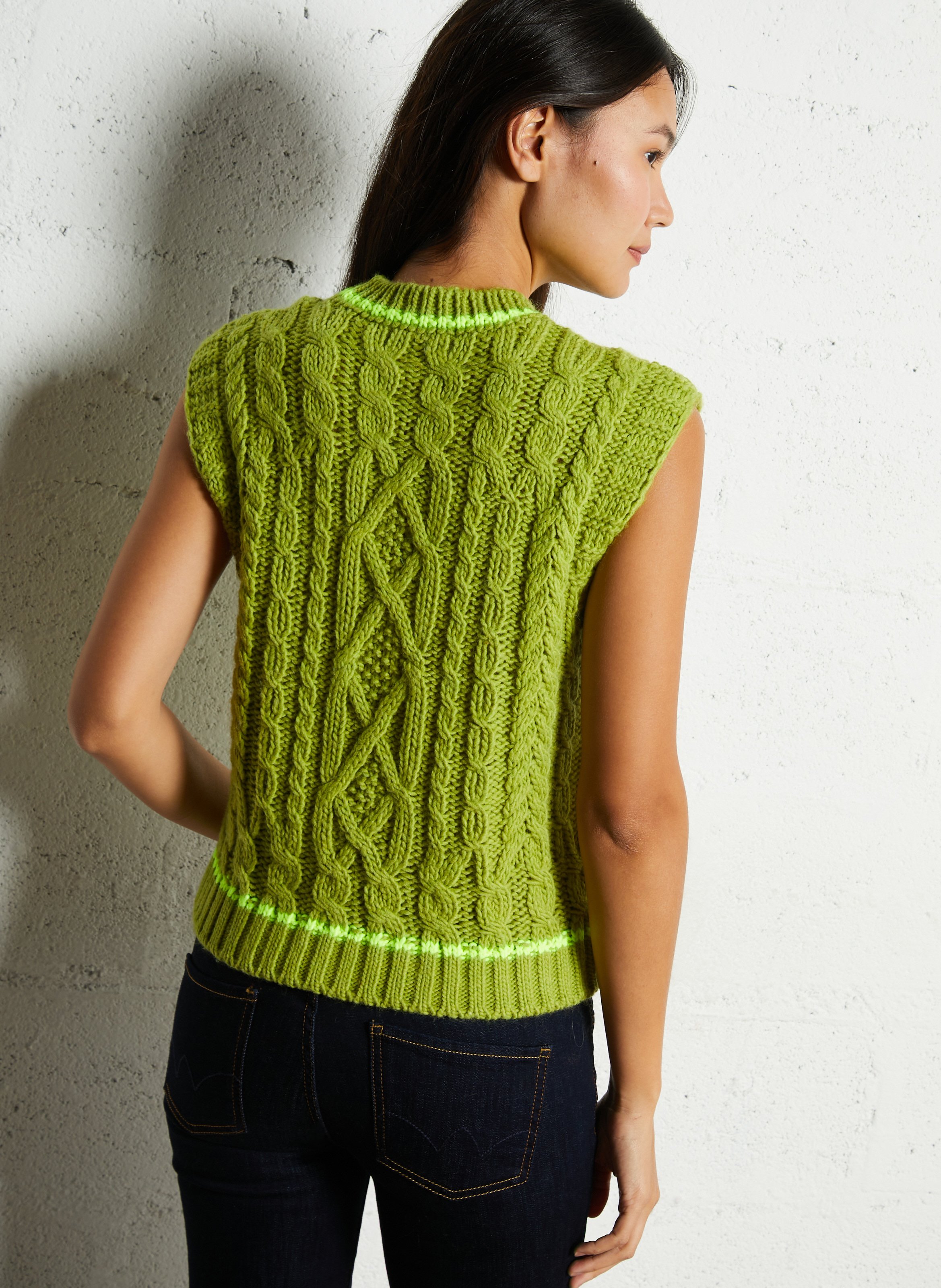 Pull droit col rond DR BLOOM Vert