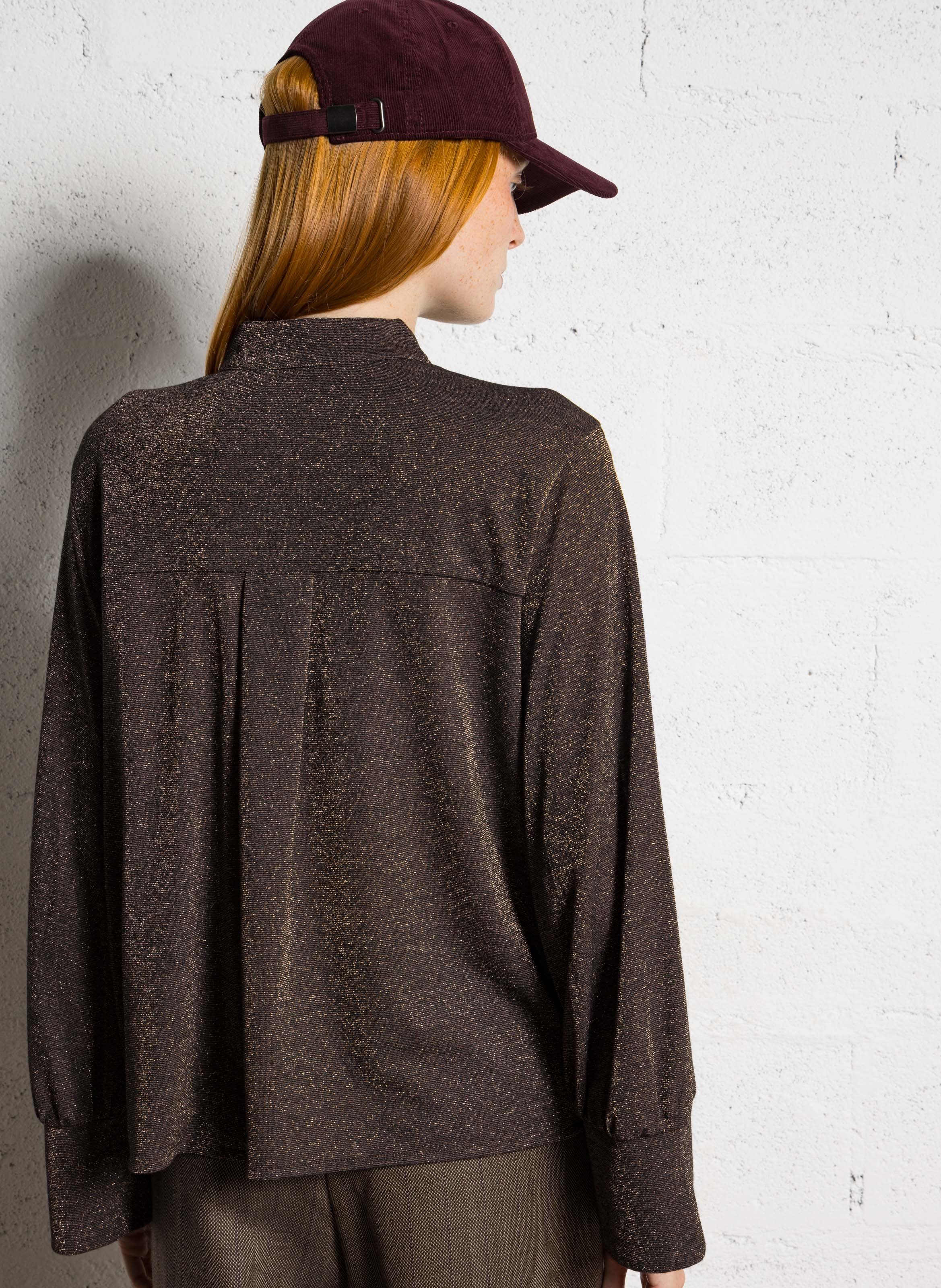 Pantalon droit jacquard imprimé en laine MOMONI Marron