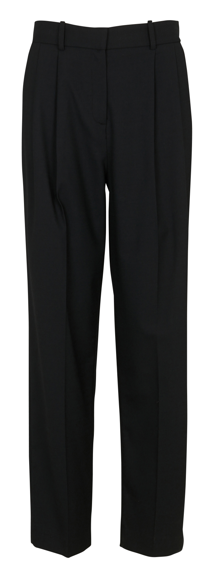 Pantalon droit à pinces taille haute ZAPA Noir