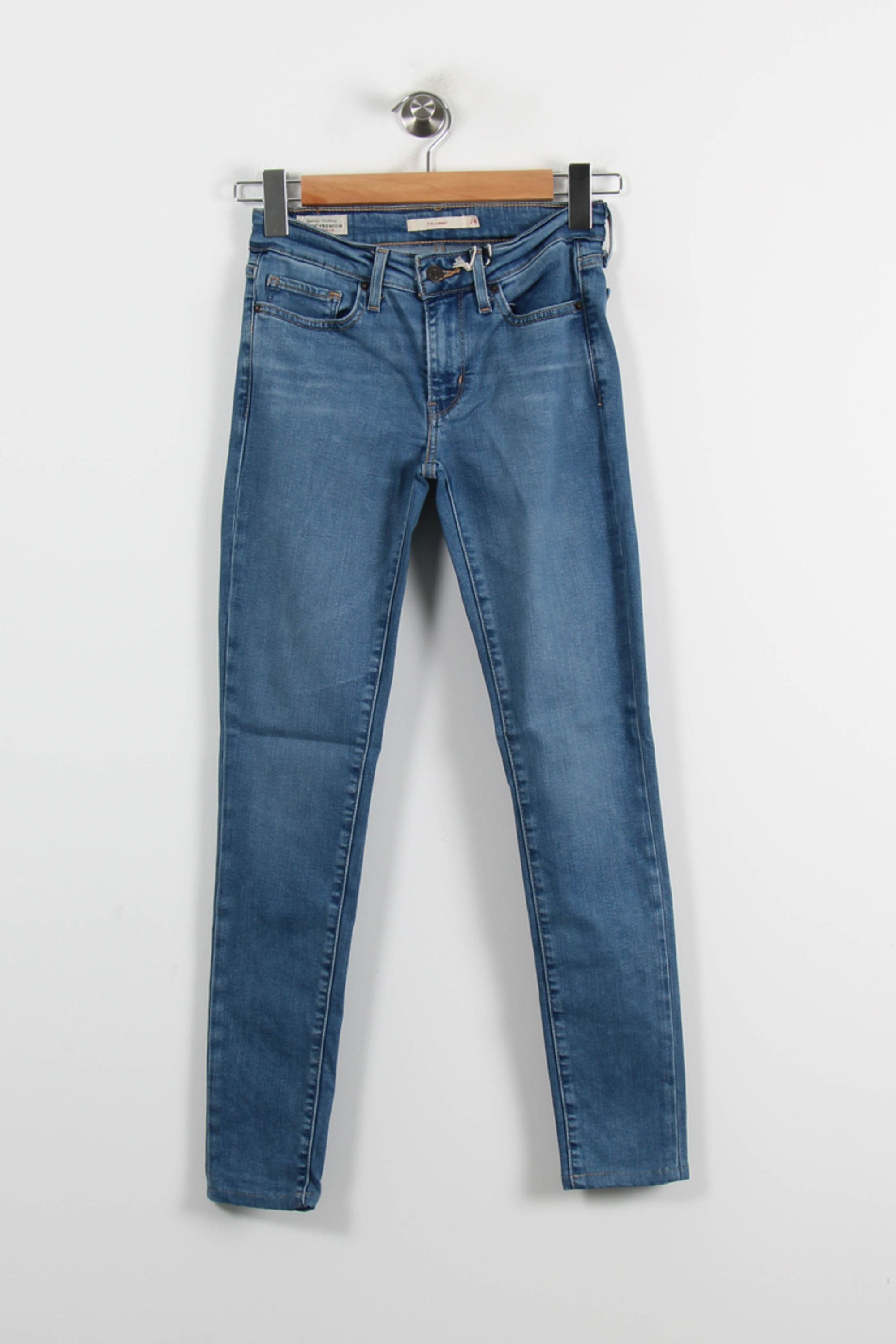 Cropped slim jeans with studs LEVI'S - Seconde main Blue